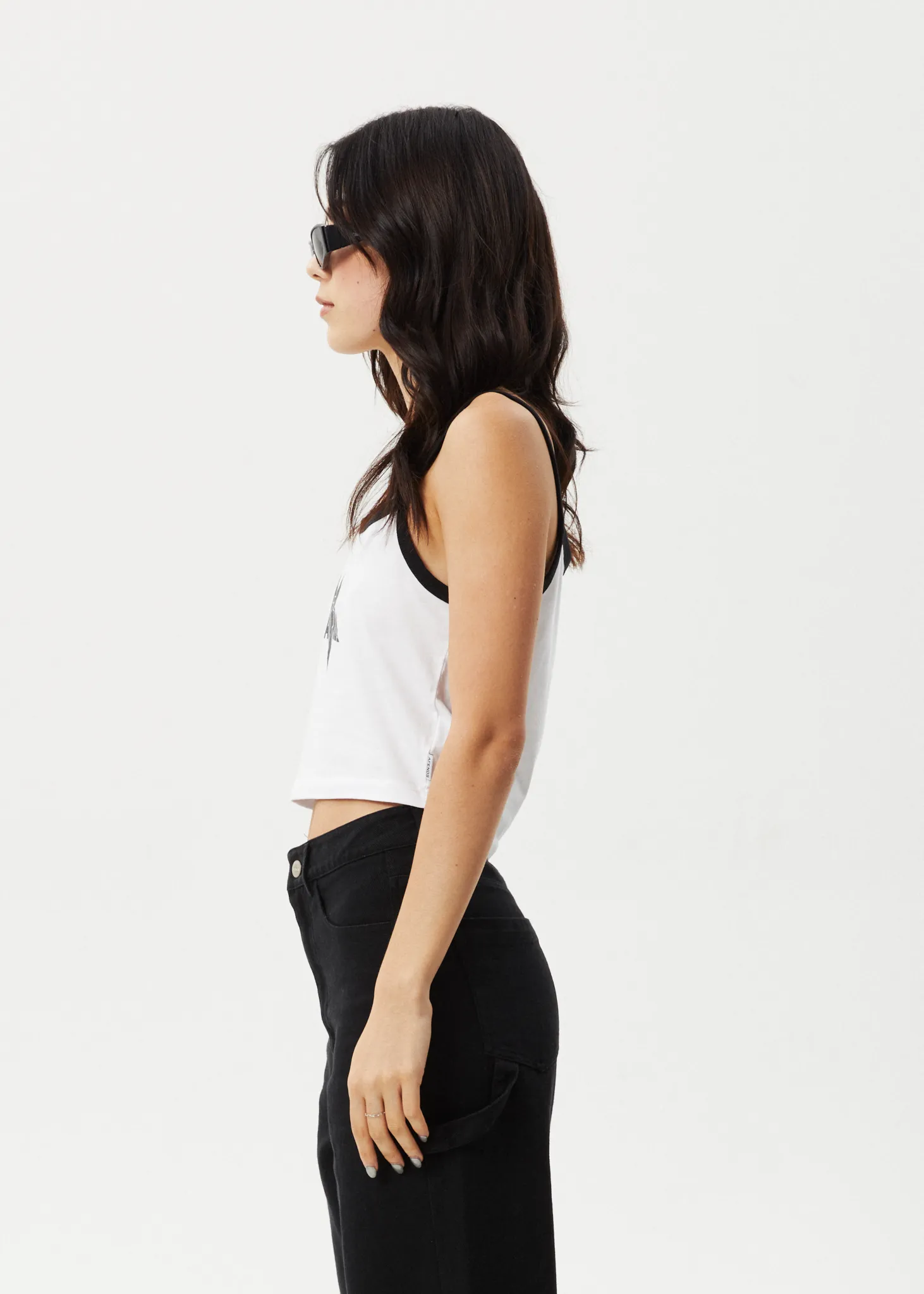 AFENDS Womens Nova - Cropped Singlet - White sold by Afends product image thumbnail 5