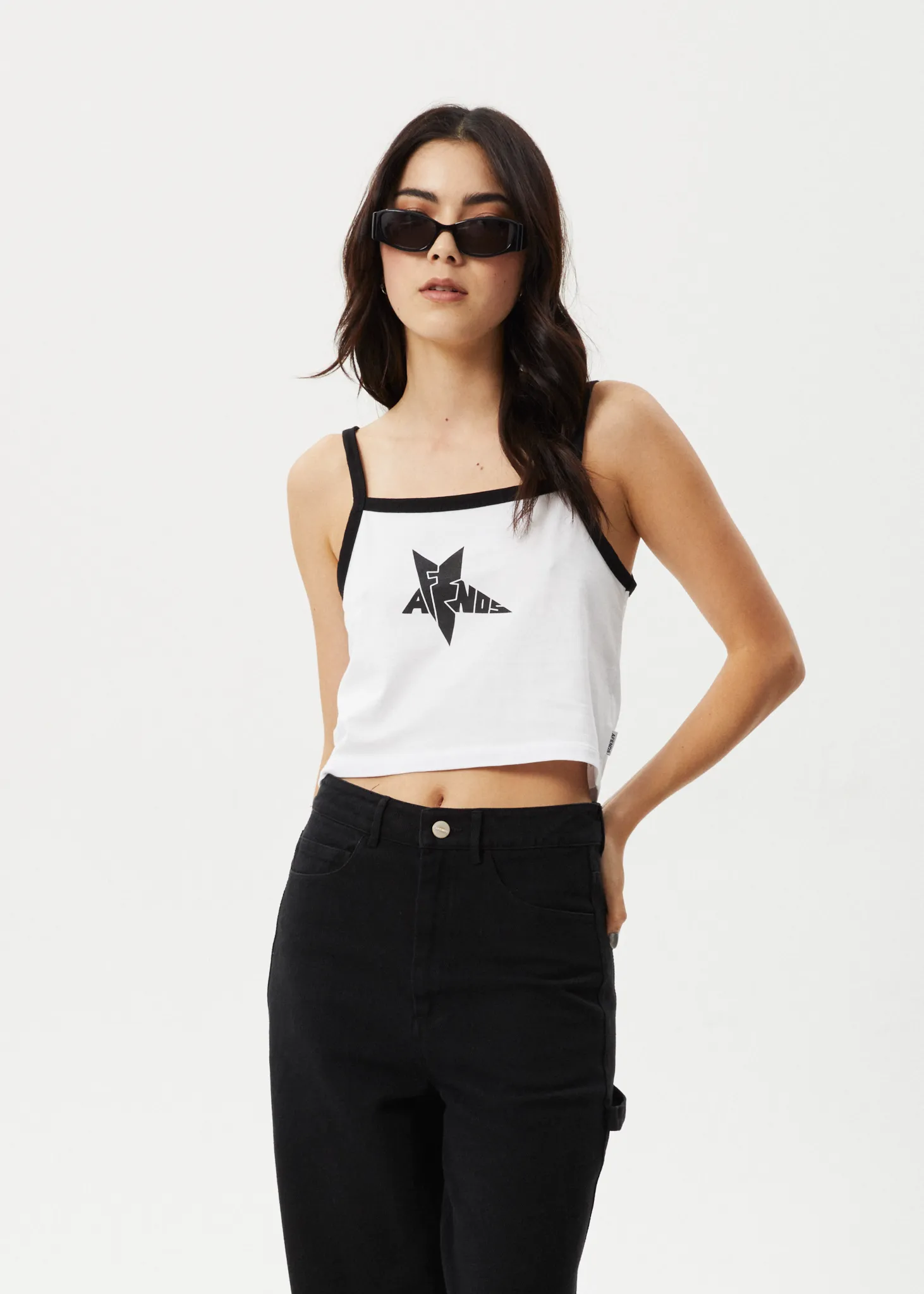 AFENDS Womens Nova - Cropped Singlet - White sold by Afends product image thumbnail 2