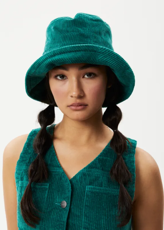 AFENDS Unisex Union - Corduory Wide Brim Hat - Emerald sold by Afends