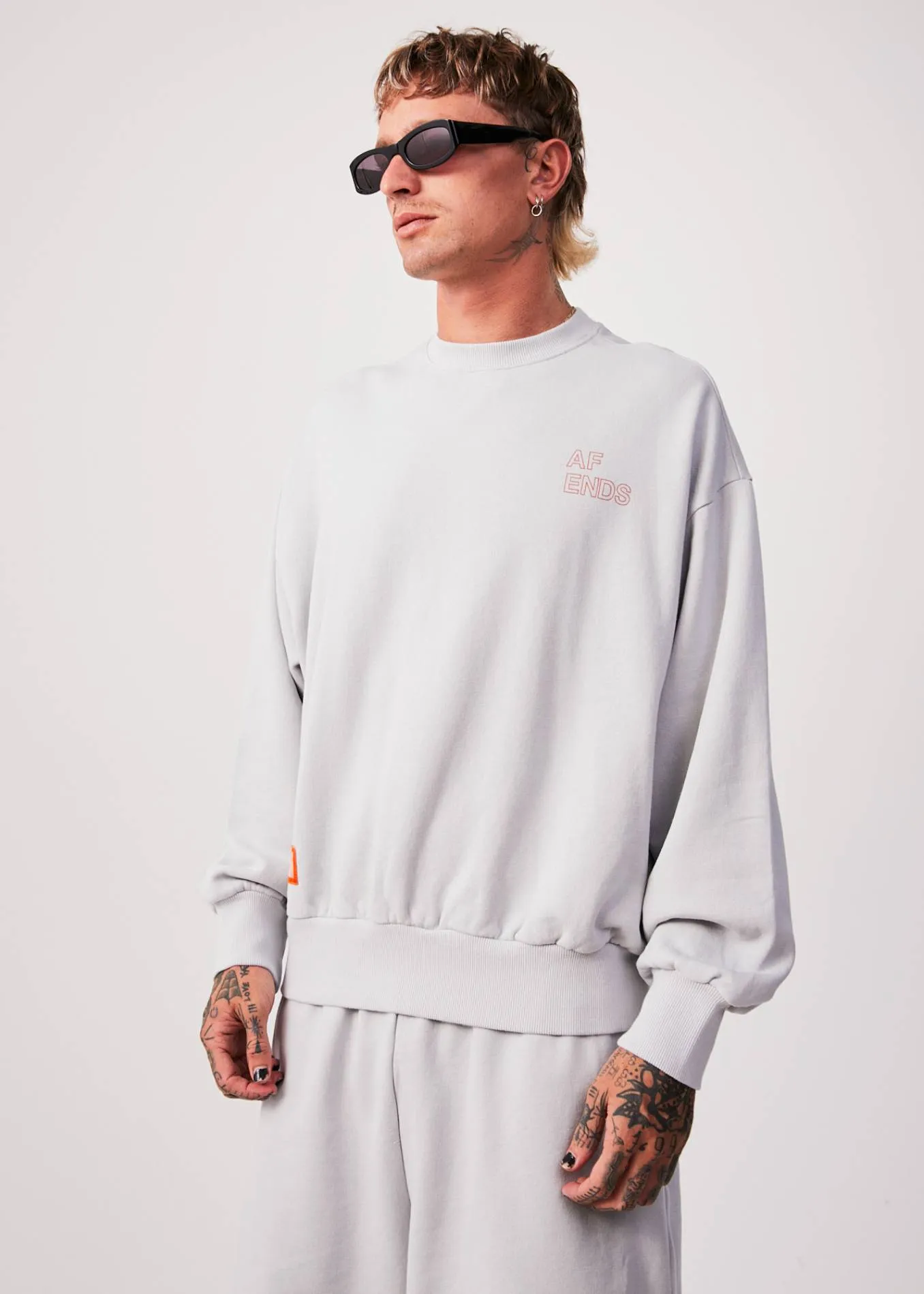 AFENDS Unisex Conditional - Unisex Crew Neck Jumper - Smoke sold by Afends