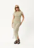 AFENDS Womens Kali - Sheer Maxi Dress - Pistachio Check sold by Afends