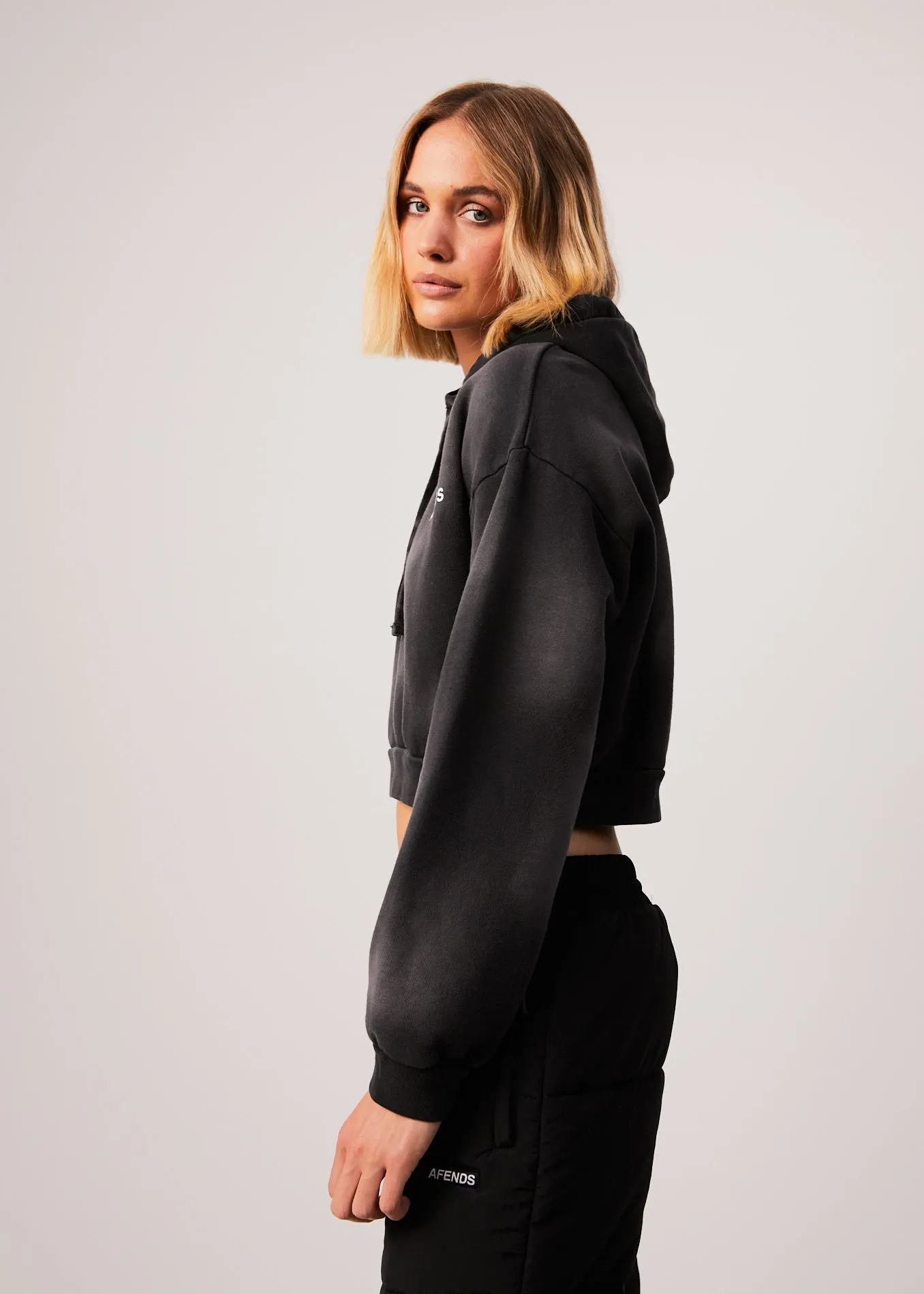 AFENDS Womens Boundless - Cropped Hoodie - Black sold by Afends product image thumbnail 4