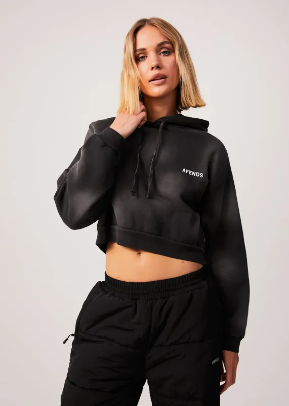 AFENDS Womens Boundless - Cropped Hoodie - Black sold by Afends