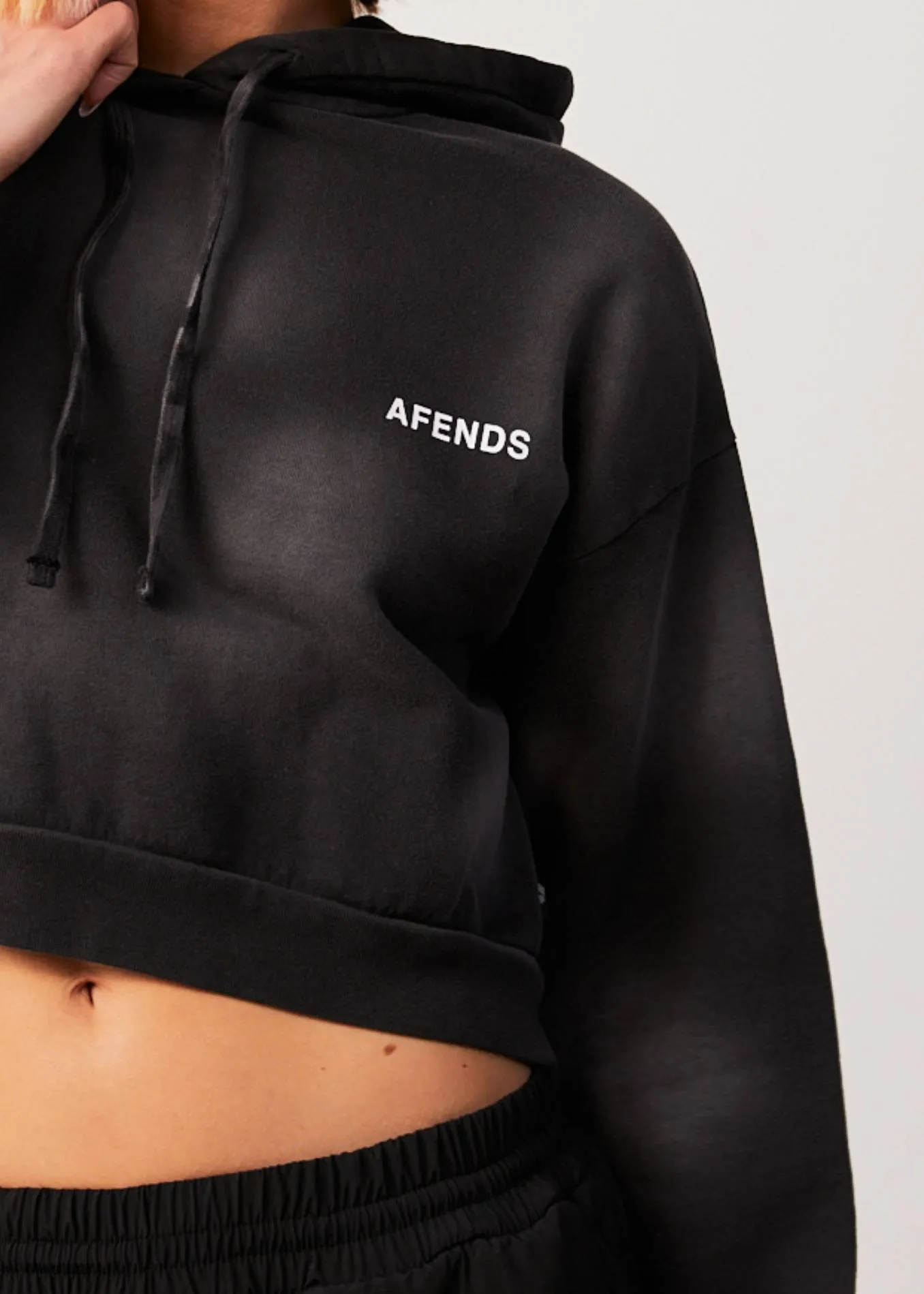 AFENDS Womens Boundless - Cropped Hoodie - Black sold by Afends product image thumbnail 2
