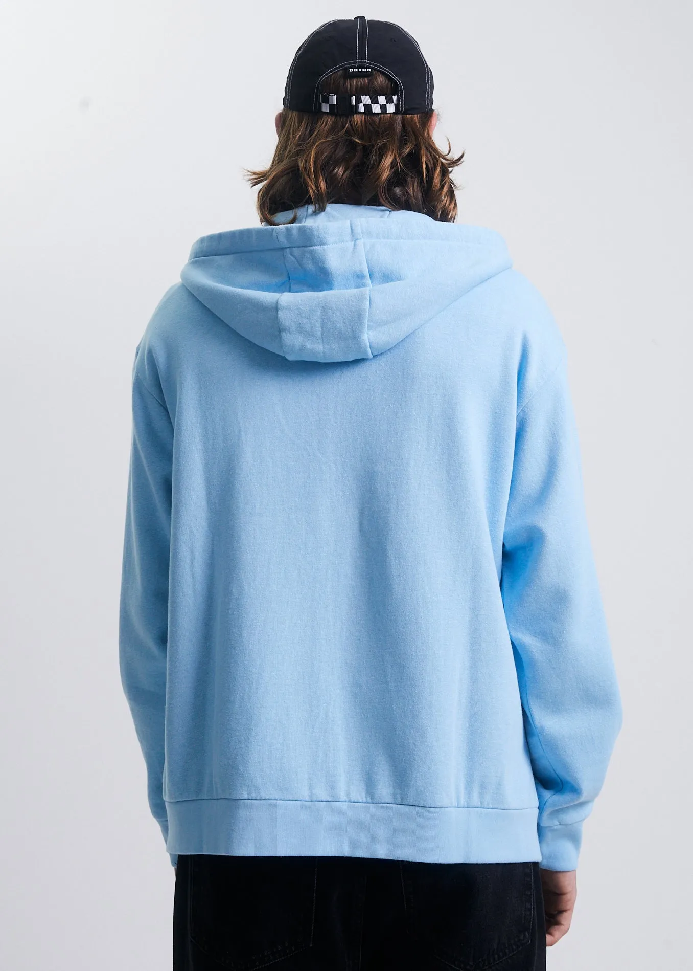 AFENDS Mens Daxon - Hemp Zip Up Hoodie - Sky Blue sold by Afends product image thumbnail 5