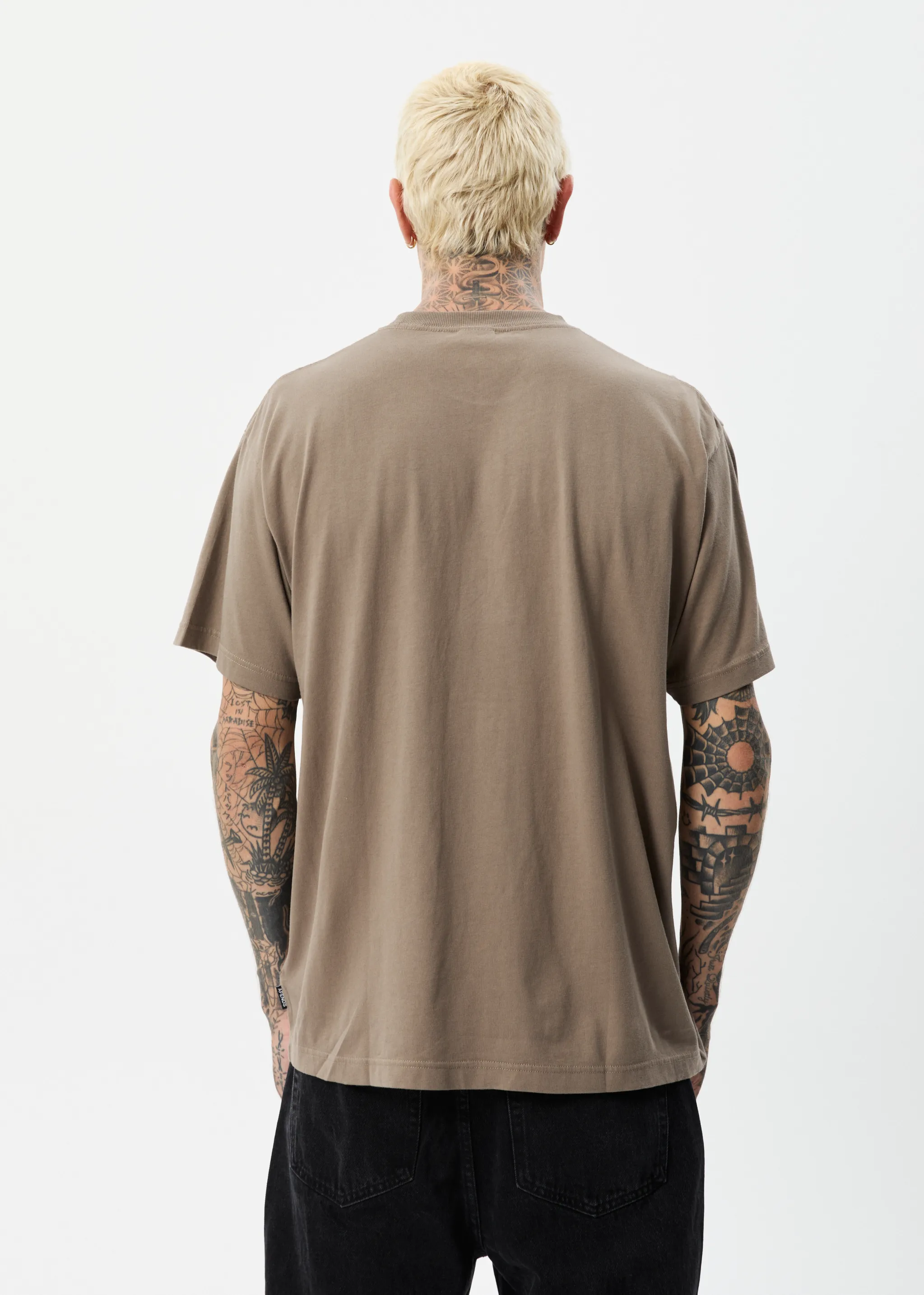 AFENDS Mens Outline - Boxy T-Shirt - Beechwood sold by Afends product image thumbnail 5
