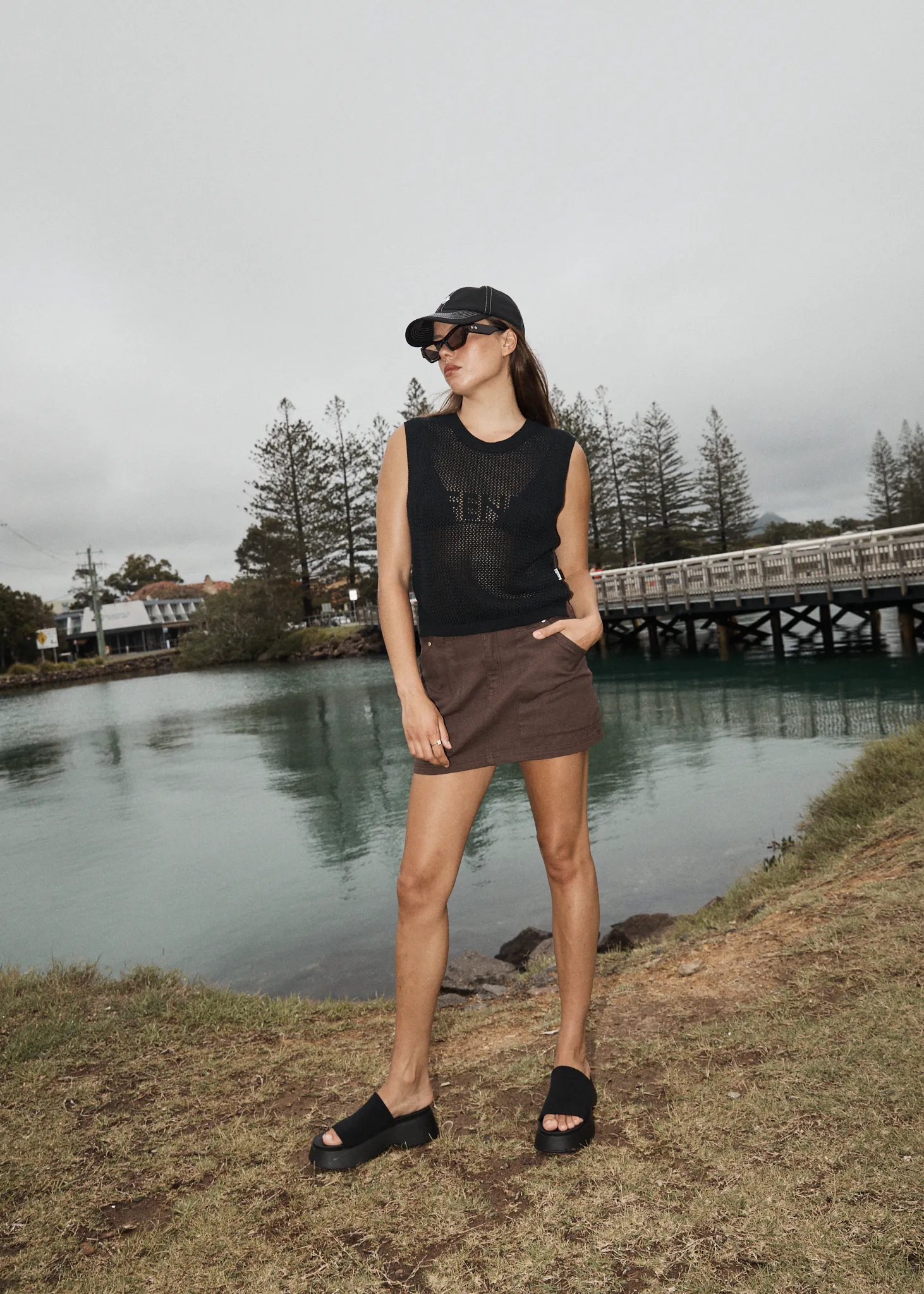 AFENDS Womens Lexi - Cargo Mini Skirt - Coffee sold by Afends product image thumbnail 2