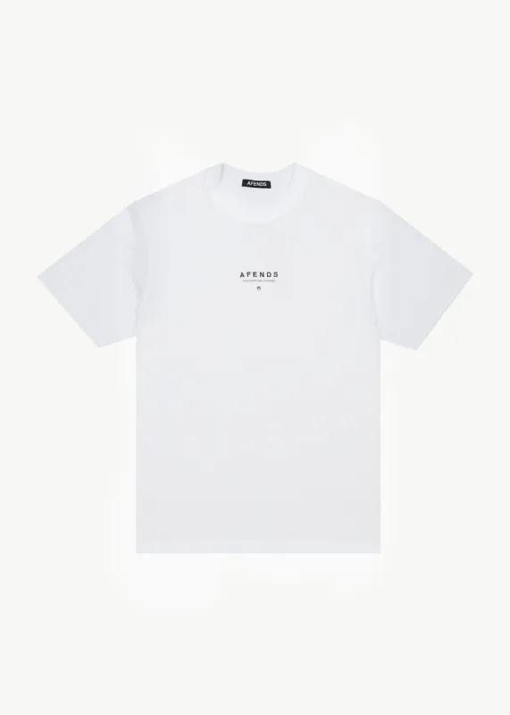 AFENDS Mens Space - Retro Fit Tee - White sold by Afends