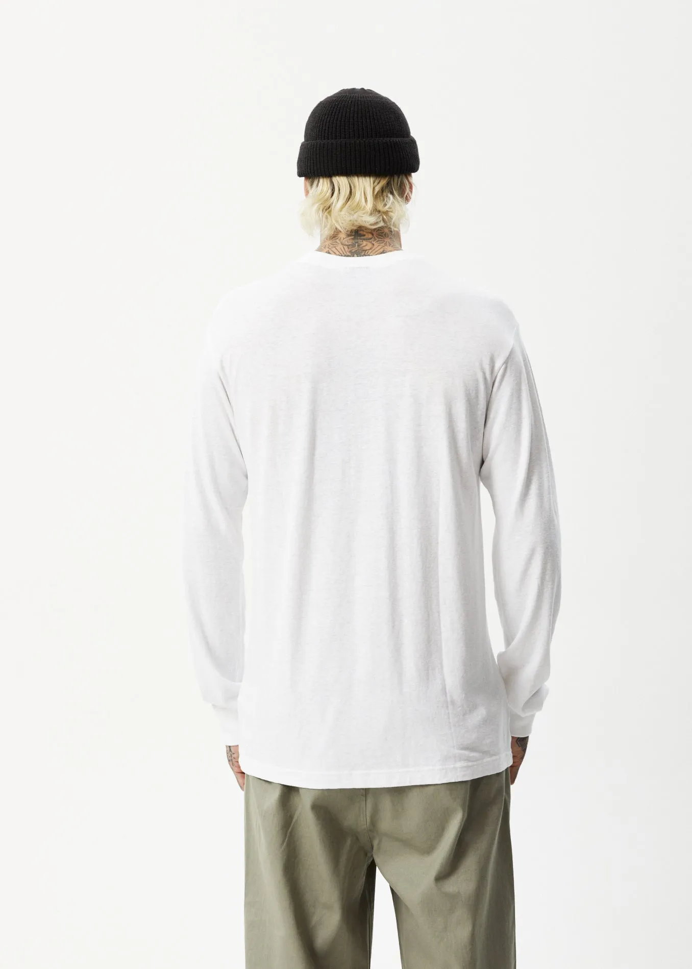AFENDS Mens Essential - Long Sleeve Tee - White sold by Afends product image thumbnail 4