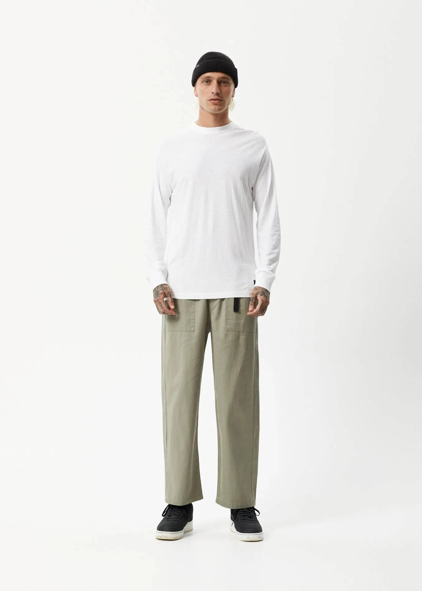 AFENDS Mens Essential - Long Sleeve Tee - White sold by Afends product image thumbnail 2