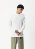 AFENDS Mens Essential - Long Sleeve Tee - White sold by Afends