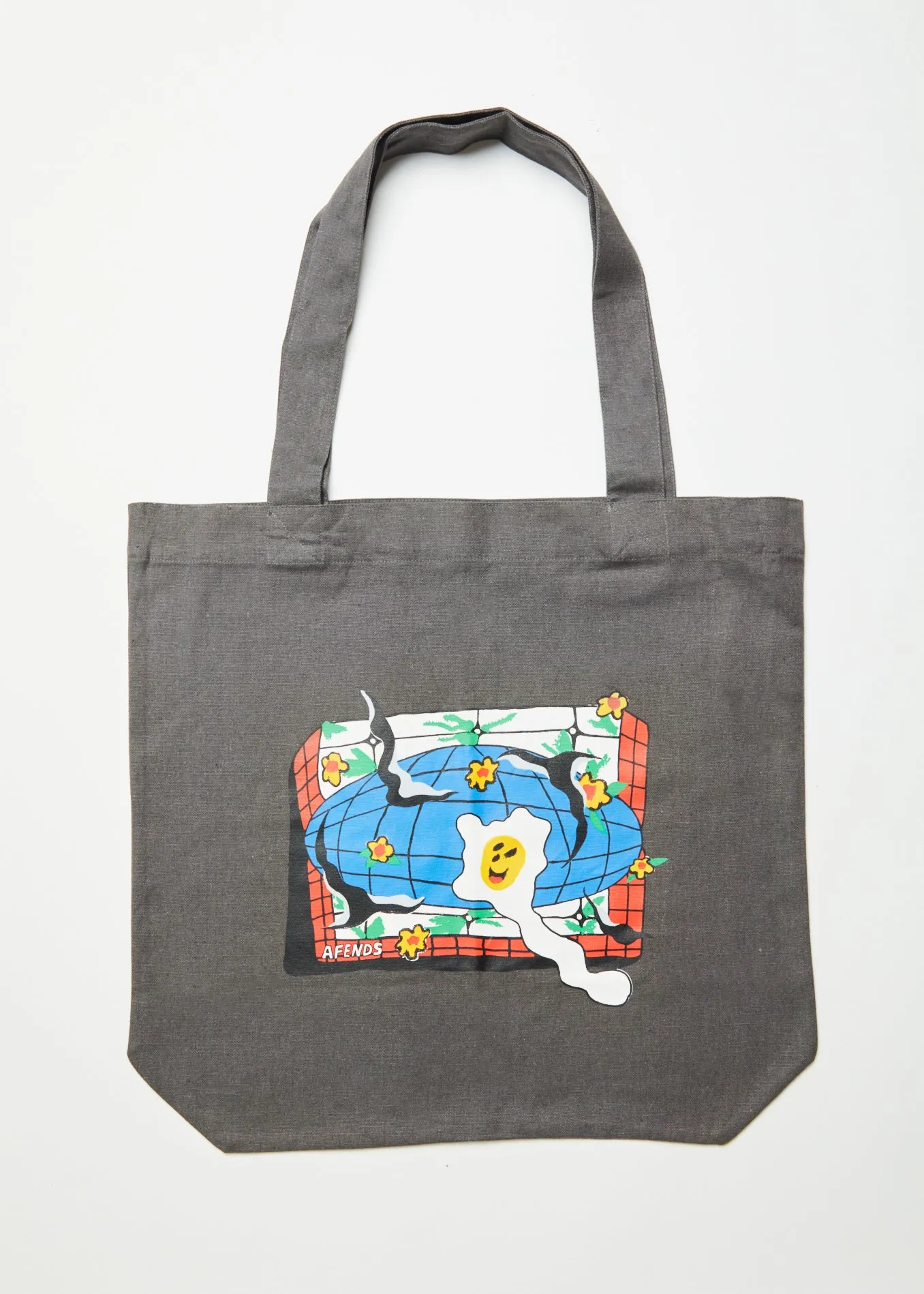 AFENDS Unisex Globe - Graphic Tote Bag - Steel sold by Afends