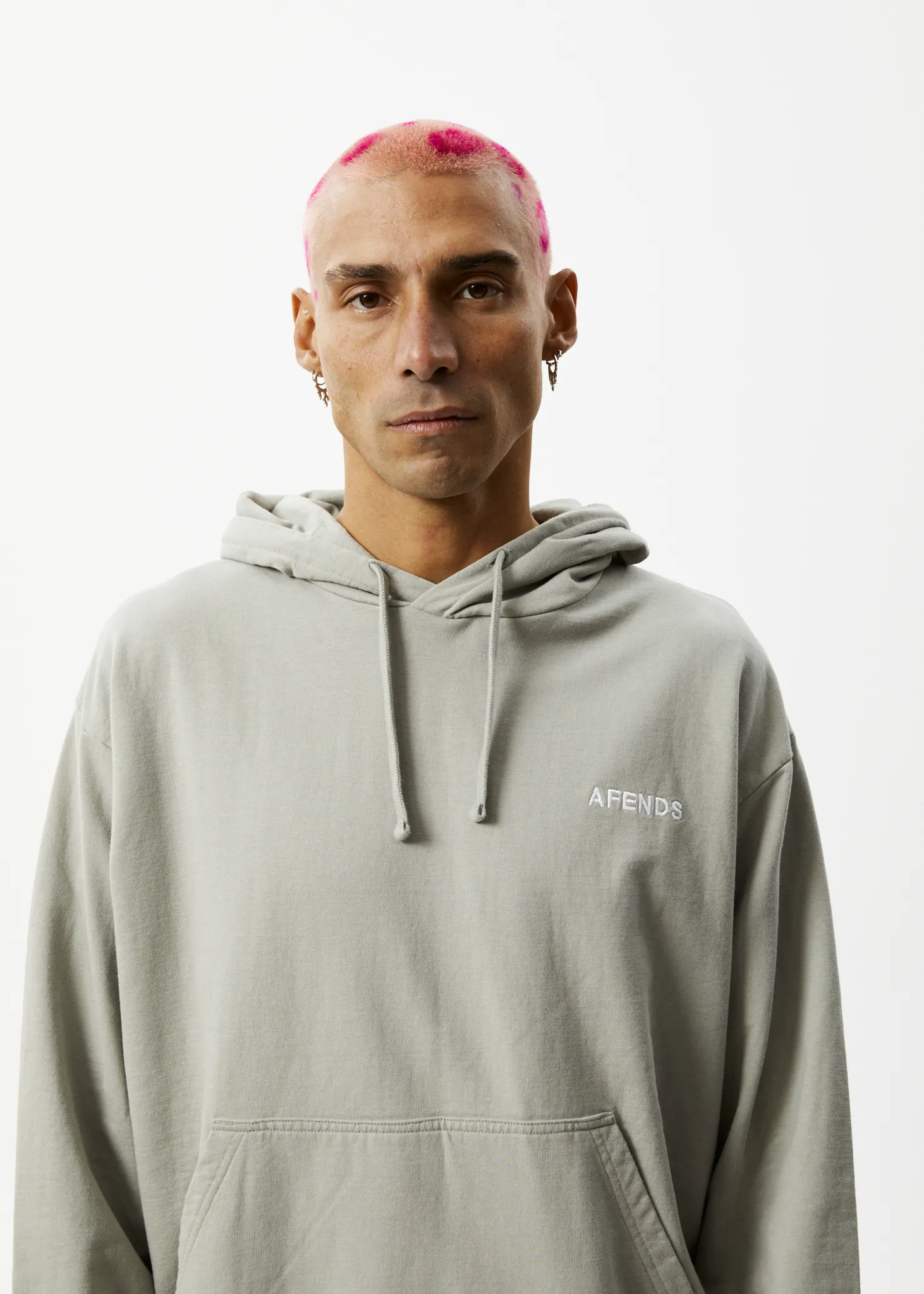 AFENDS Mens Icebergs - Logo Hoodie - Olive sold by Afends product image thumbnail 3