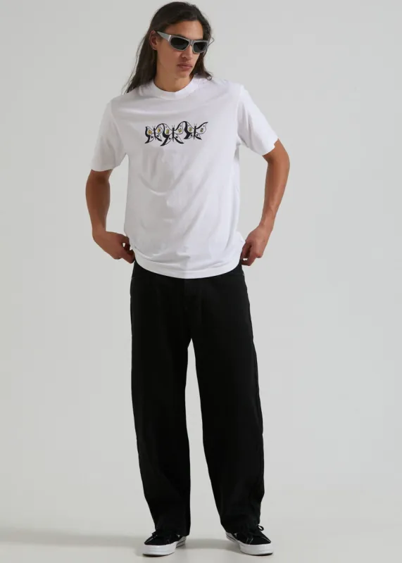 Afends Mens Pablo - Organic Denim Baggy Jeans - Washed Black sold by Afends