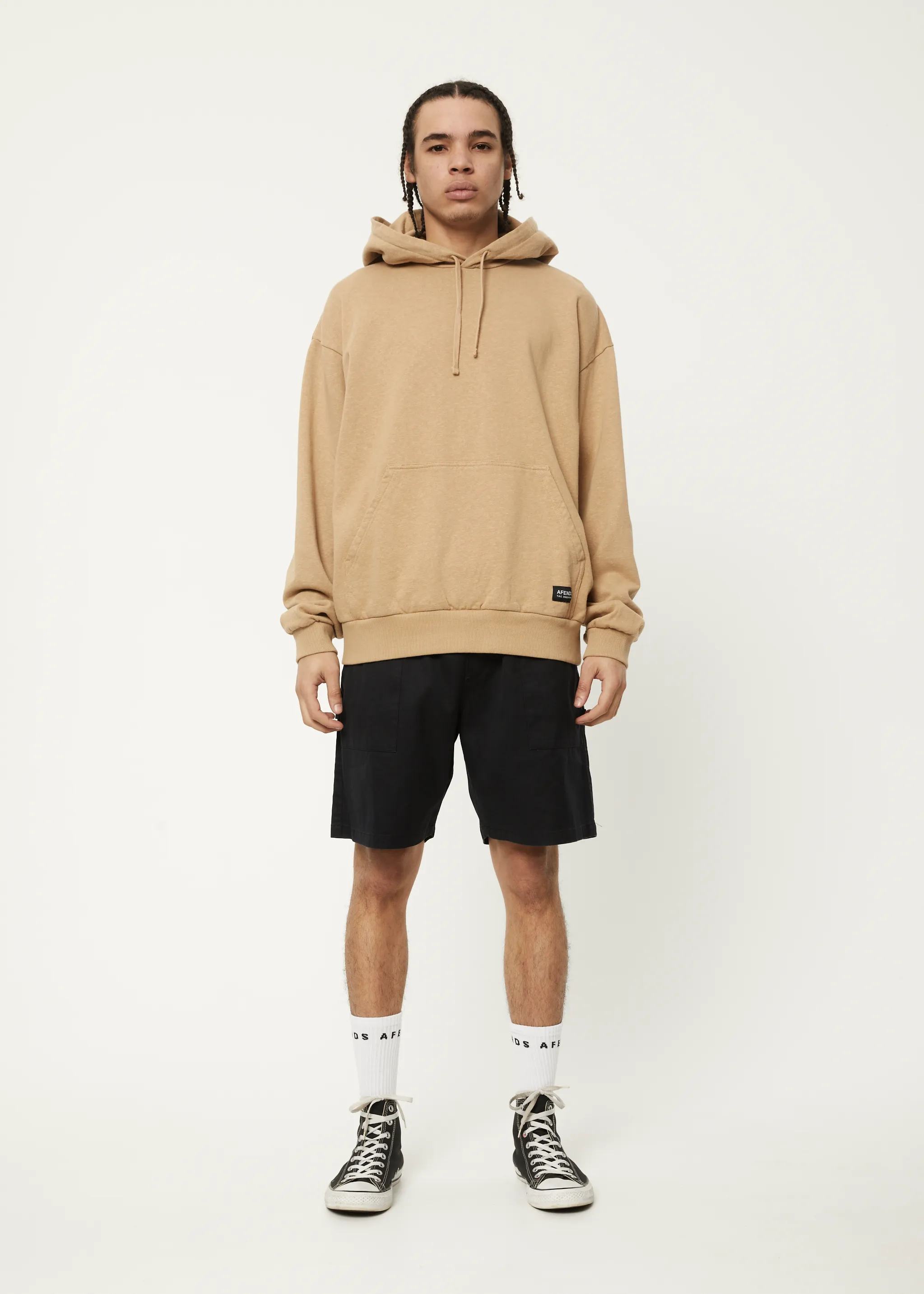 AFENDS Mens All Day - Relaxed Hoodie - Tan sold by Afends product image thumbnail 3