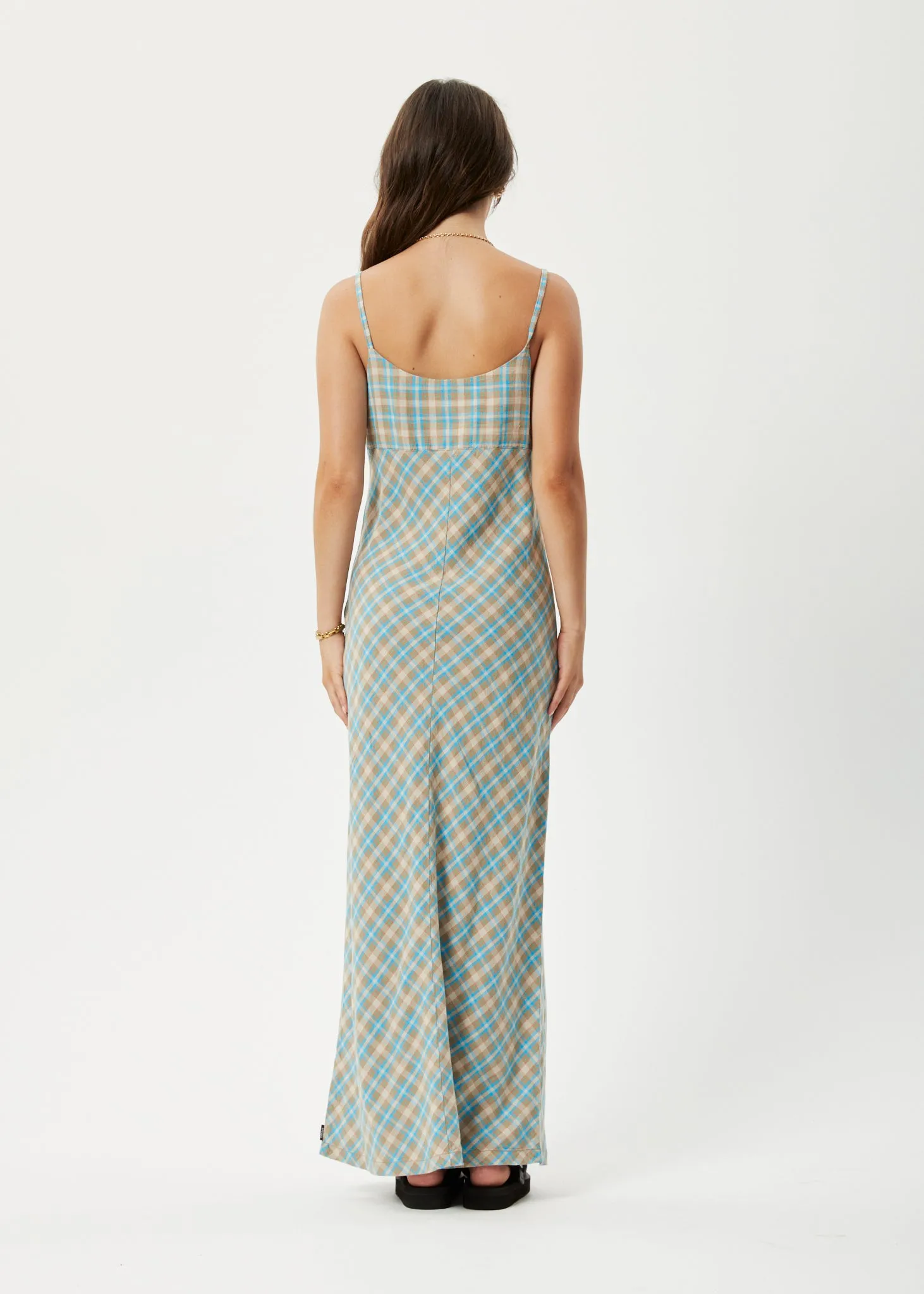 AFENDS Womens Millie - Maxi Dress - Tan Check sold by Afends product image thumbnail 5