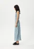AFENDS Womens Position - Seersucker Maxi Dress - Lake Check sold by Afends