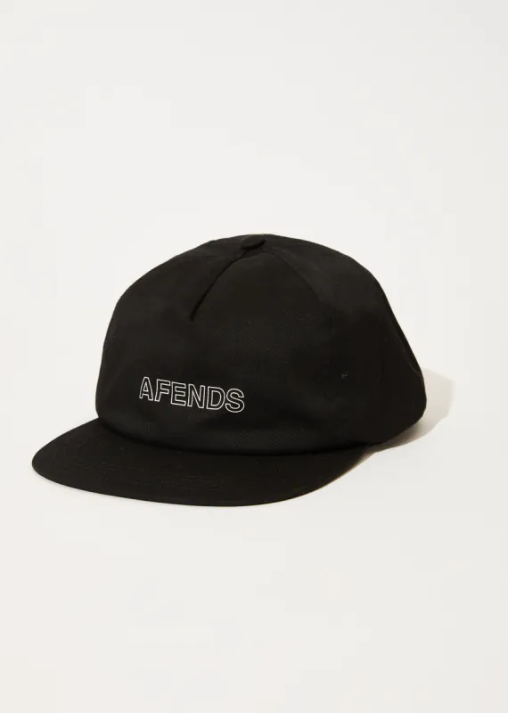 AFENDS Unisex Outline - 5 Panel Cap - Black sold by Afends