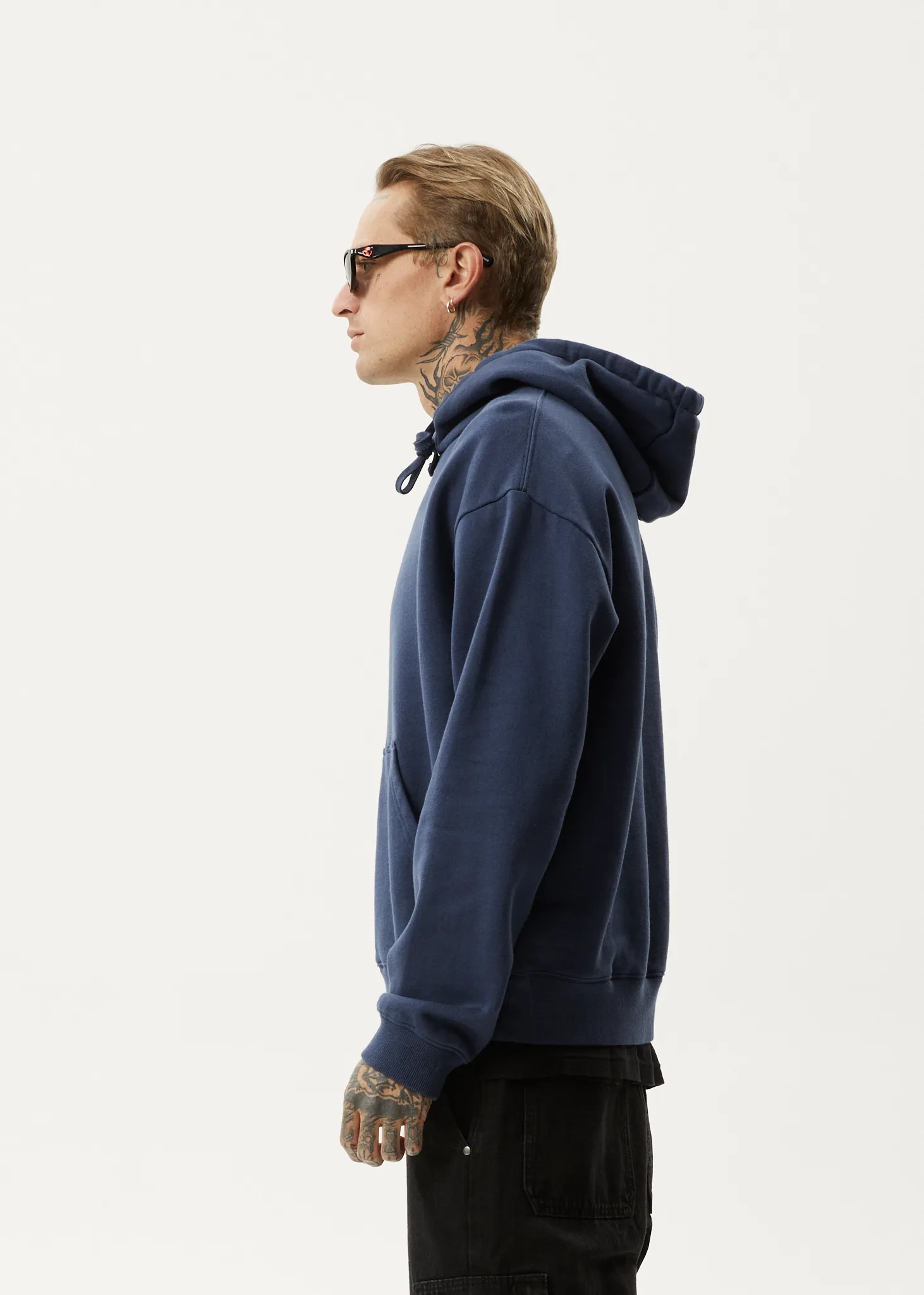 AFENDS Mens Let It Grow - Pull On Hood - Navy sold by Afends product image thumbnail 5