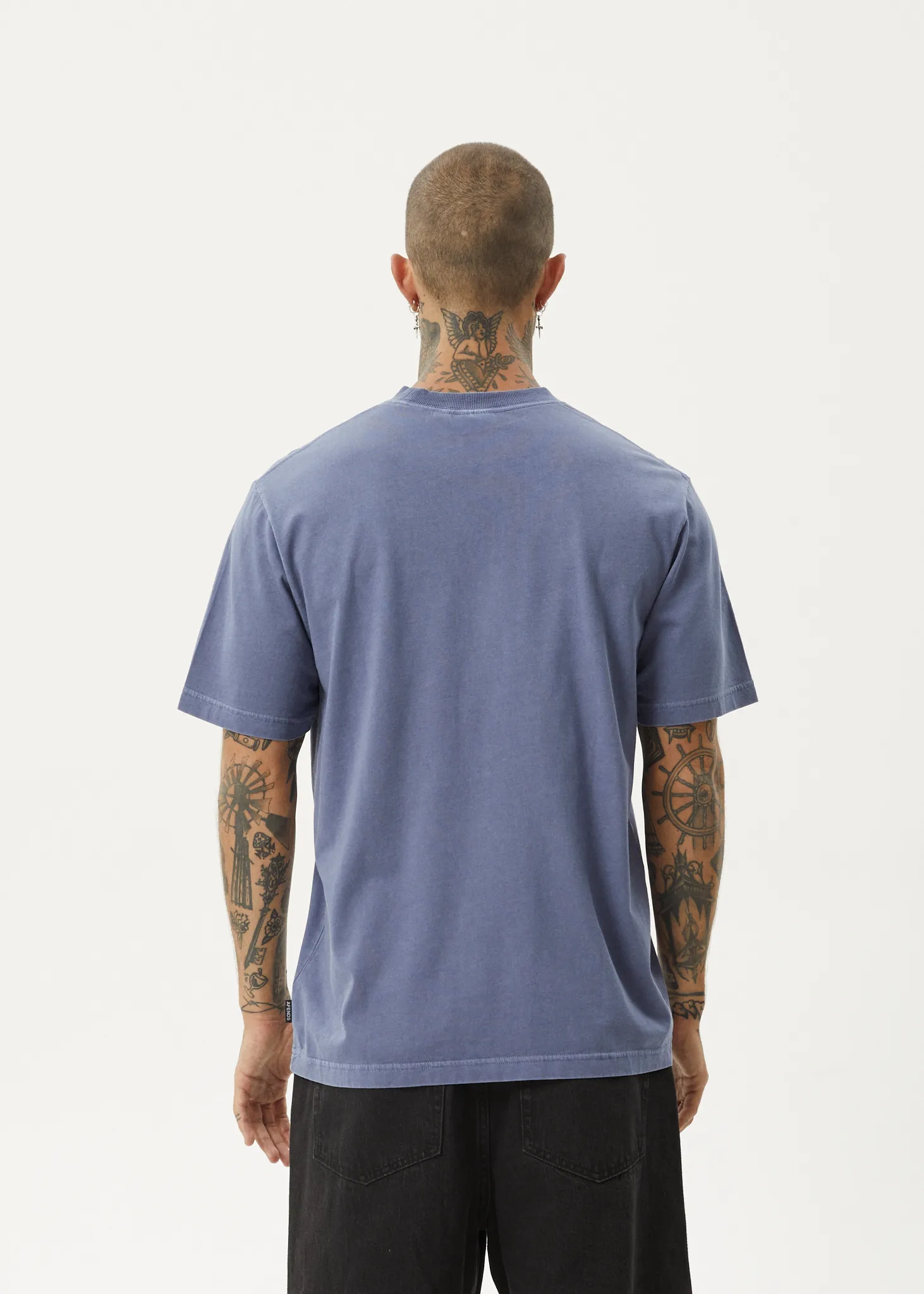 AFENDS Mens Flame - Retro Tee - Washed Marlin sold by Afends product image thumbnail 5