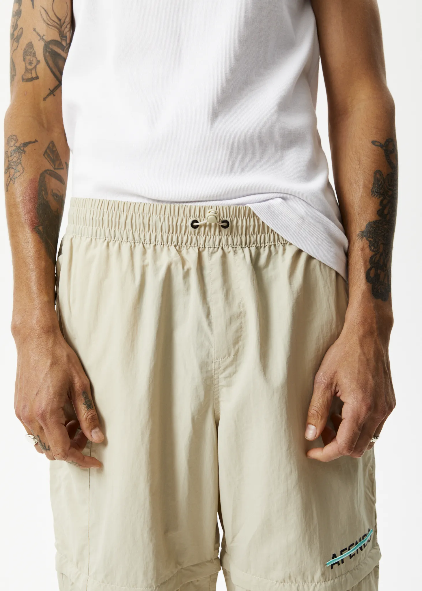 AFENDS Mens Antimatter - Zip Off Spray Pants - Cement sold by Afends product image thumbnail 2