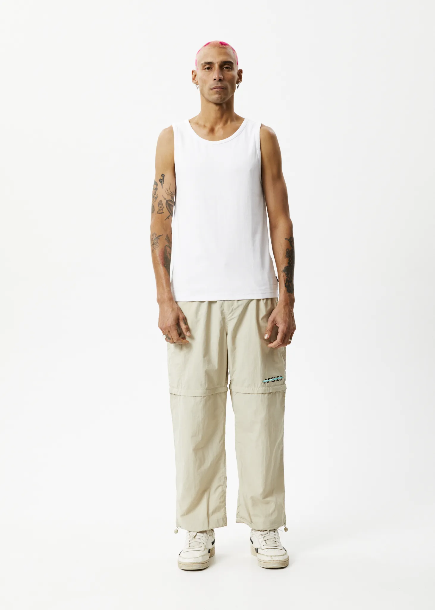 AFENDS Mens Antimatter - Zip Off Spray Pants - Cement sold by Afends