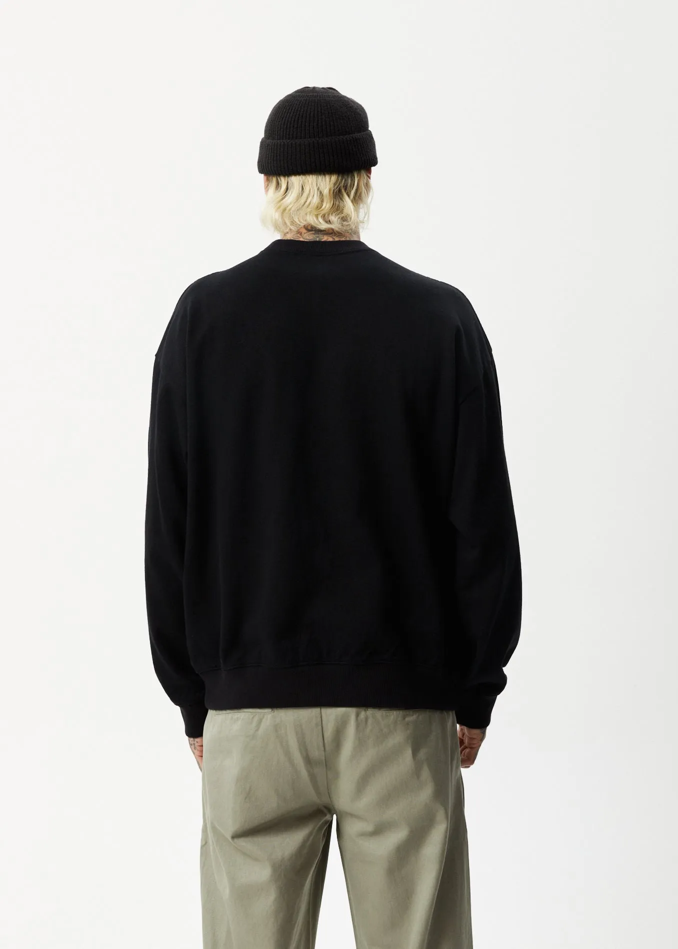 AFENDS Mens Indica - Crew Neck Jumper - Black sold by Afends product image thumbnail 4