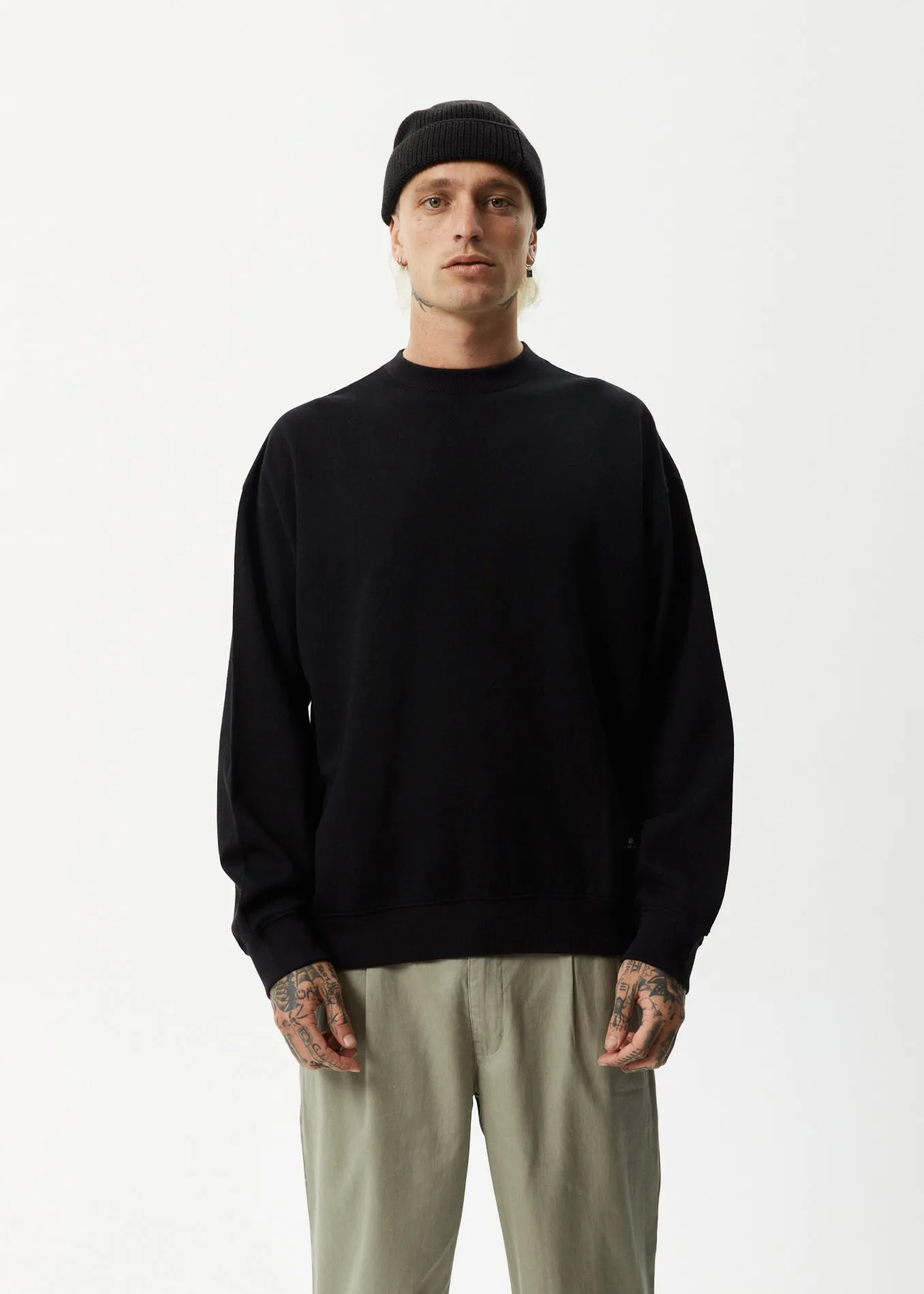 AFENDS Mens Indica - Crew Neck Jumper - Black sold by Afends product image thumbnail 2