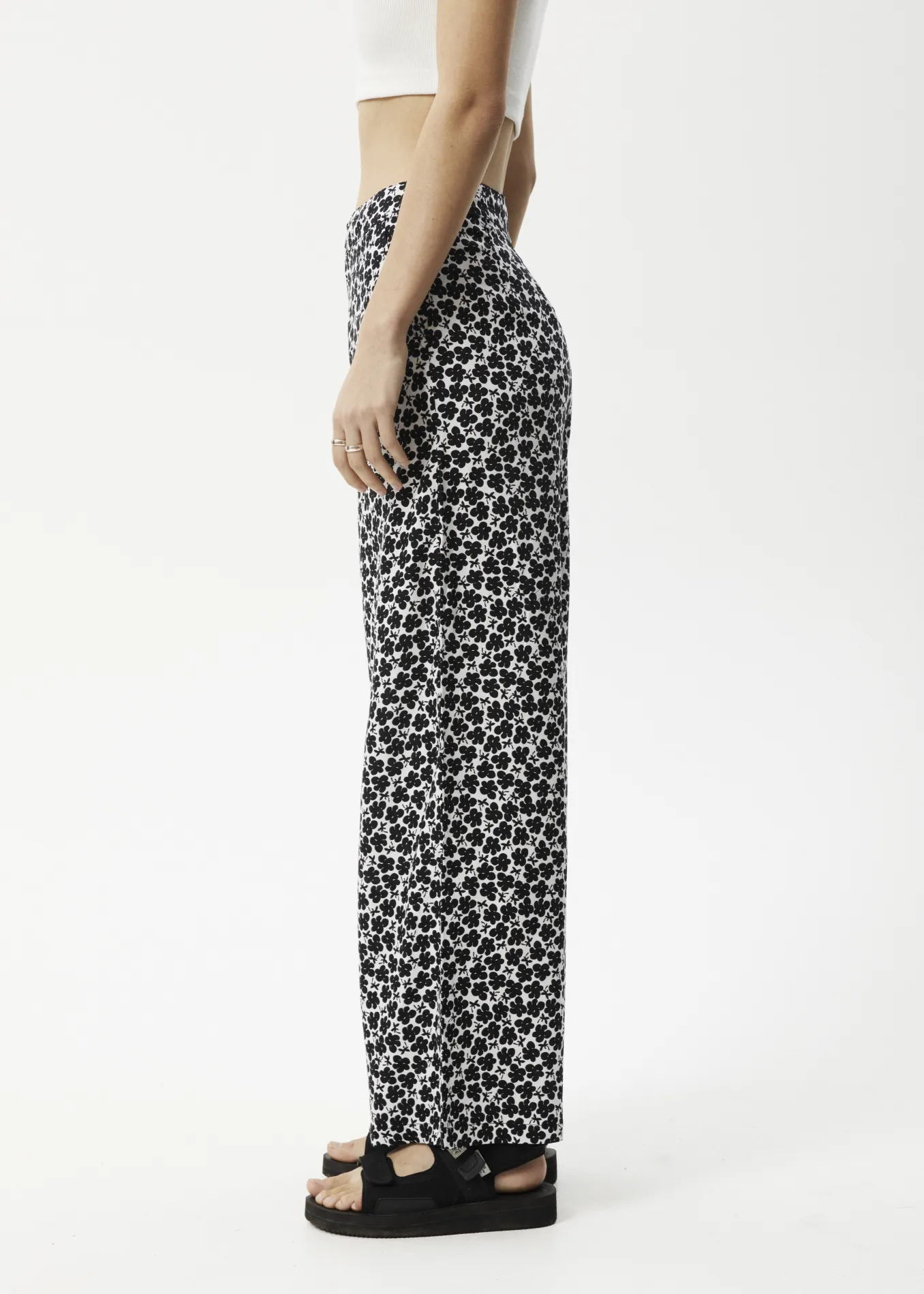 AFENDS Womens Madeline Sienna - Wide Leg Pant - Black Floral sold by Afends product image thumbnail 3