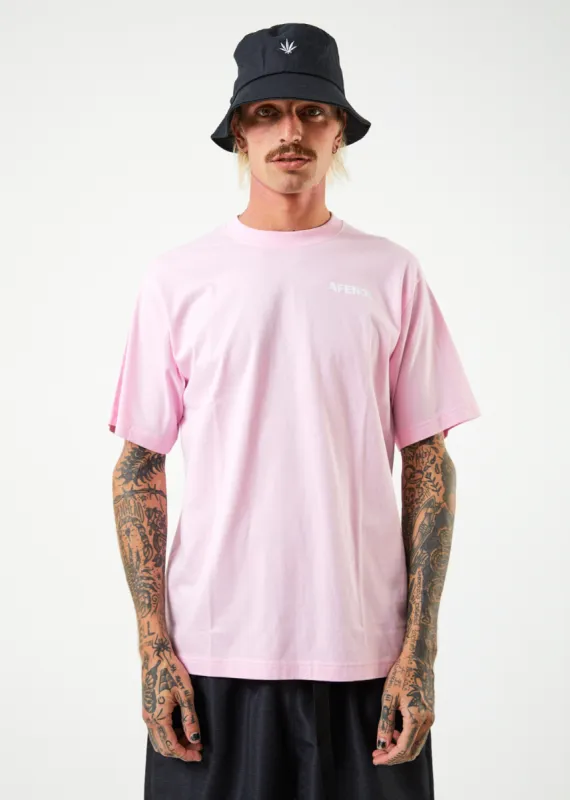 AFENDS Mens Vortex - Retro T-Shirt - Powder Pink sold by Afends