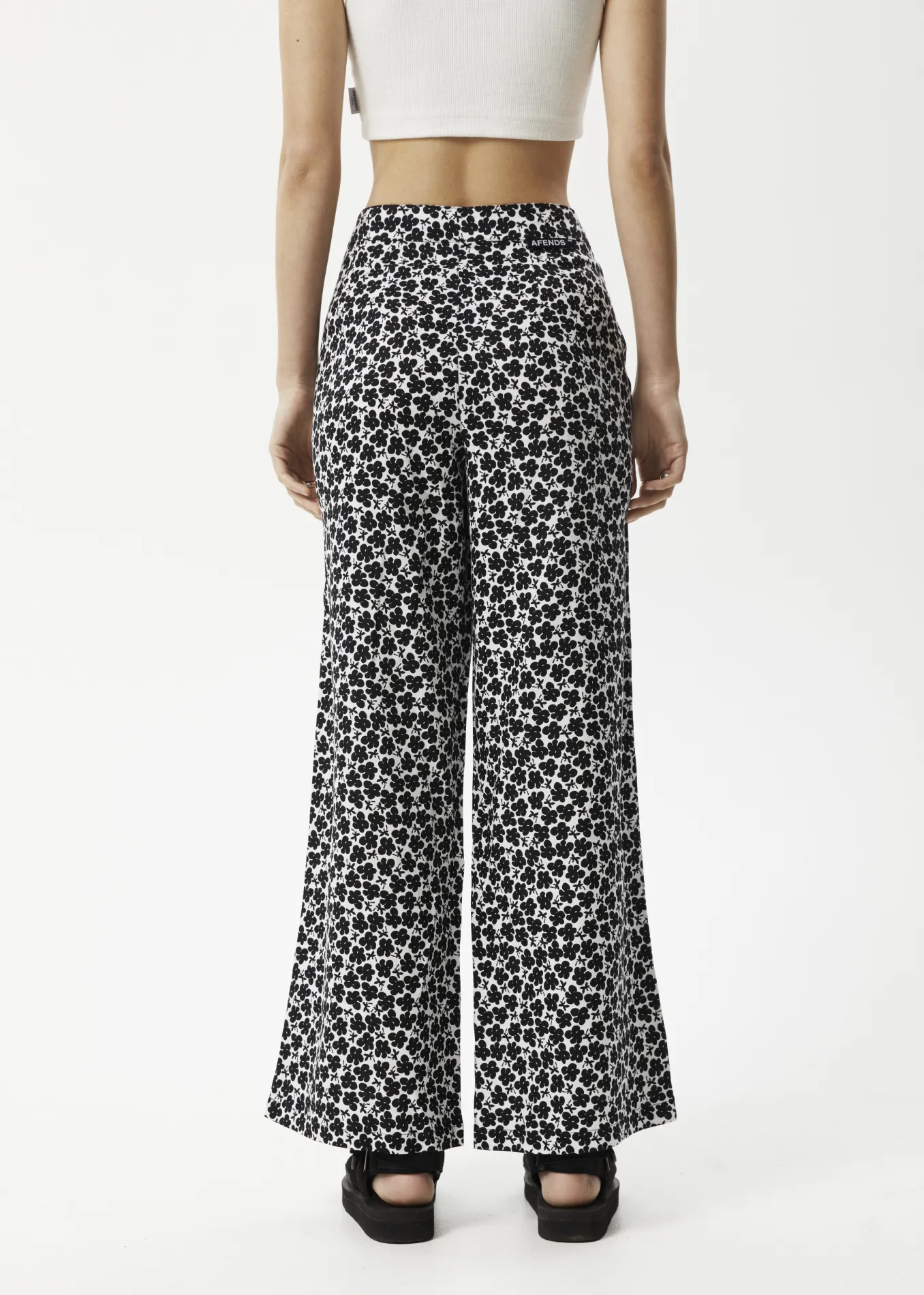 AFENDS Womens Madeline Sienna - Wide Leg Pant - Black Floral sold by Afends product image thumbnail 4