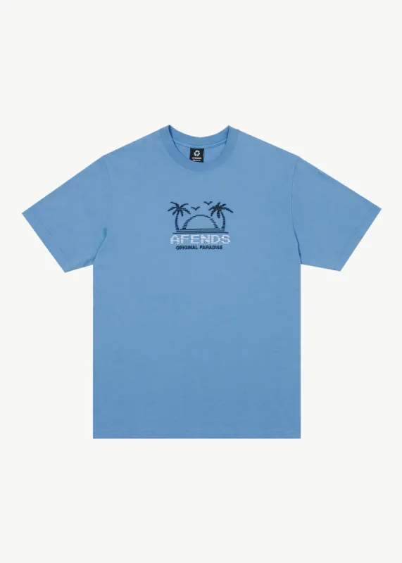AFENDS Mens Sunset - Graphic Retro T-Shirt - Arctic sold by Afends