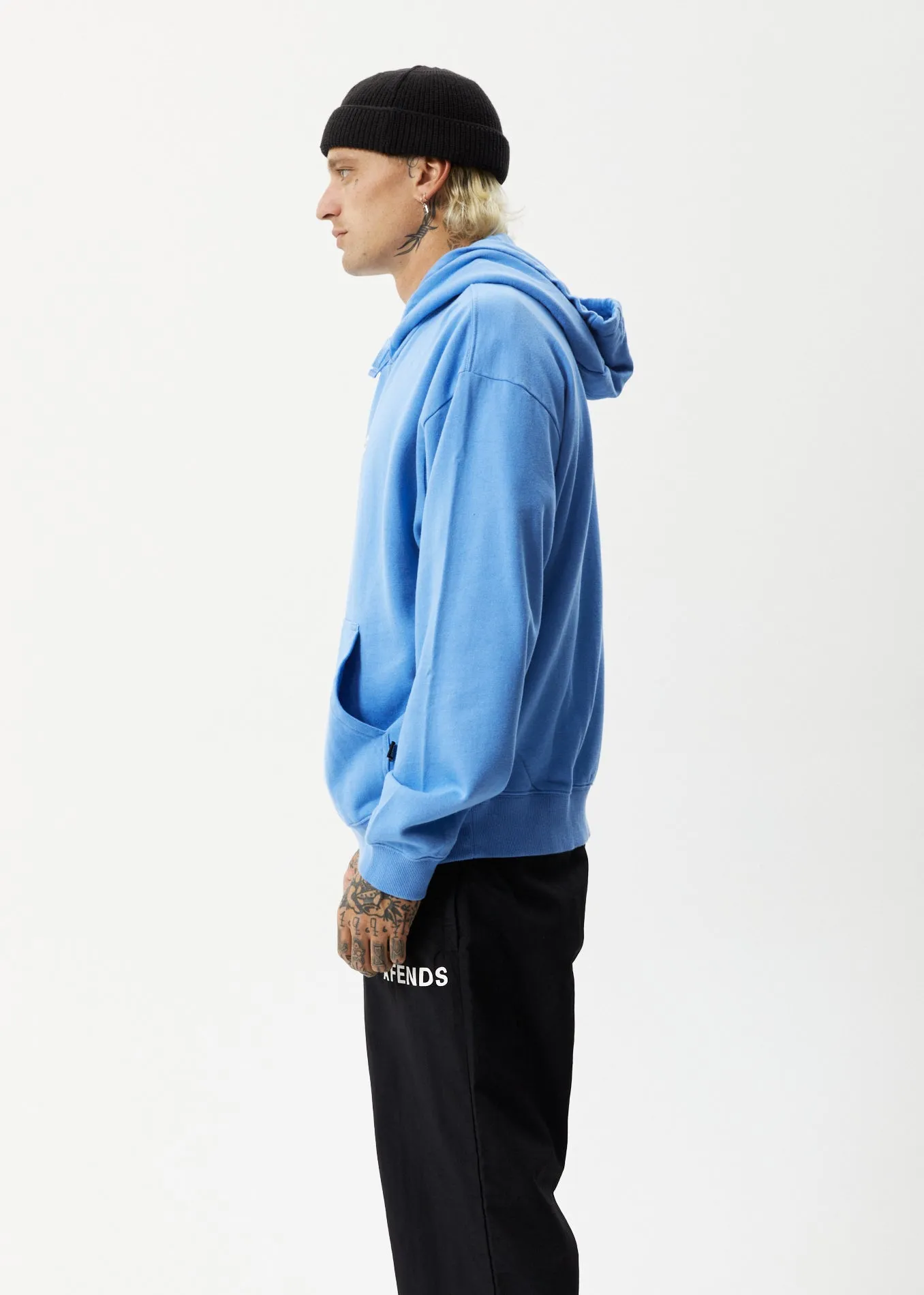 AFENDS Mens Liquid - Logo Hoodie - Arctic sold by Afends product image thumbnail 4