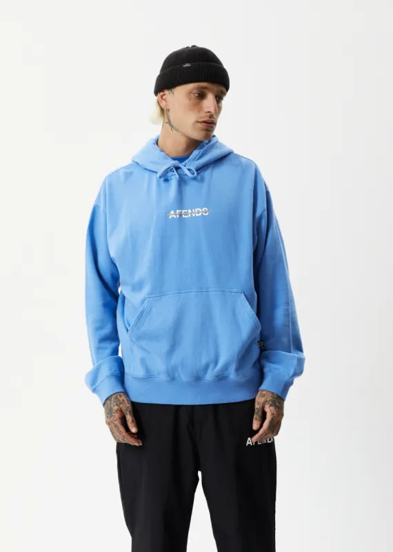AFENDS Mens Liquid - Logo Hoodie - Arctic sold by Afends