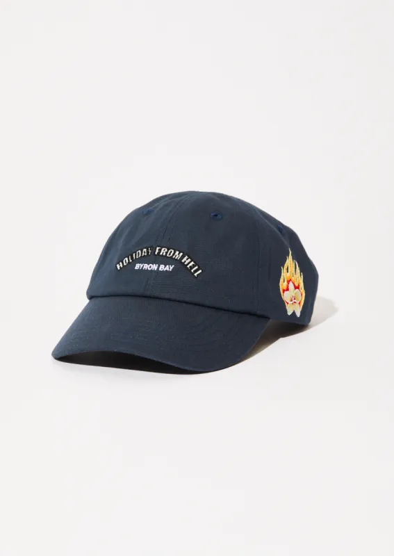 AFENDS Mens Holiday - Six Panel Cap - Navy sold by Afends