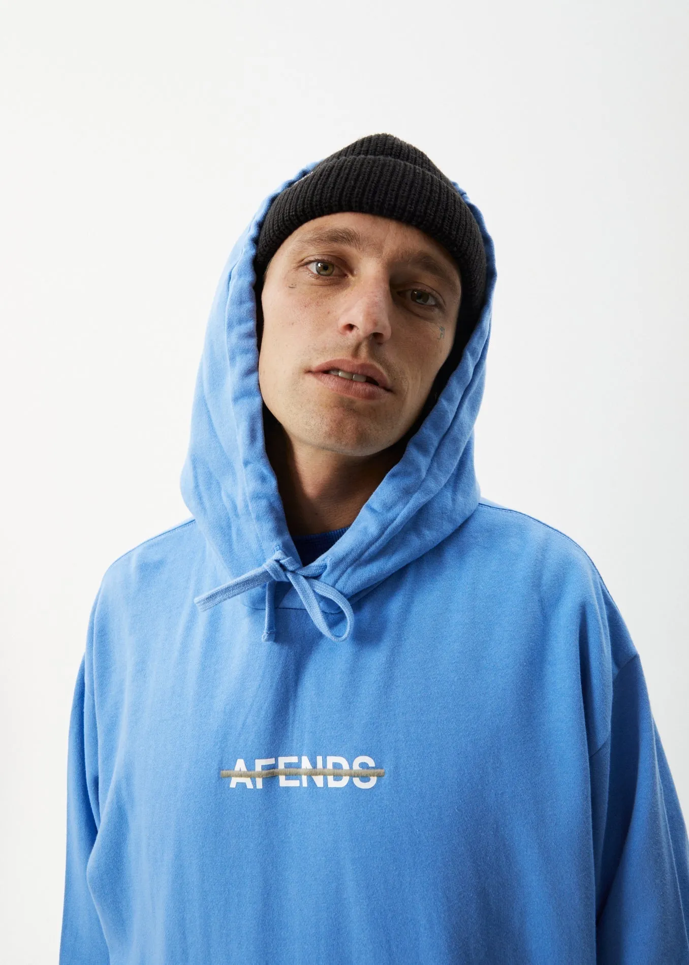AFENDS Mens Liquid - Logo Hoodie - Arctic sold by Afends product image thumbnail 2