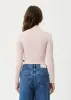 AFENDS Womens Daze Iconic - Rib Long Sleeve Top - Lotus sold by Afends