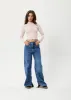 AFENDS Womens Daze Iconic - Rib Long Sleeve Top - Lotus sold by Afends