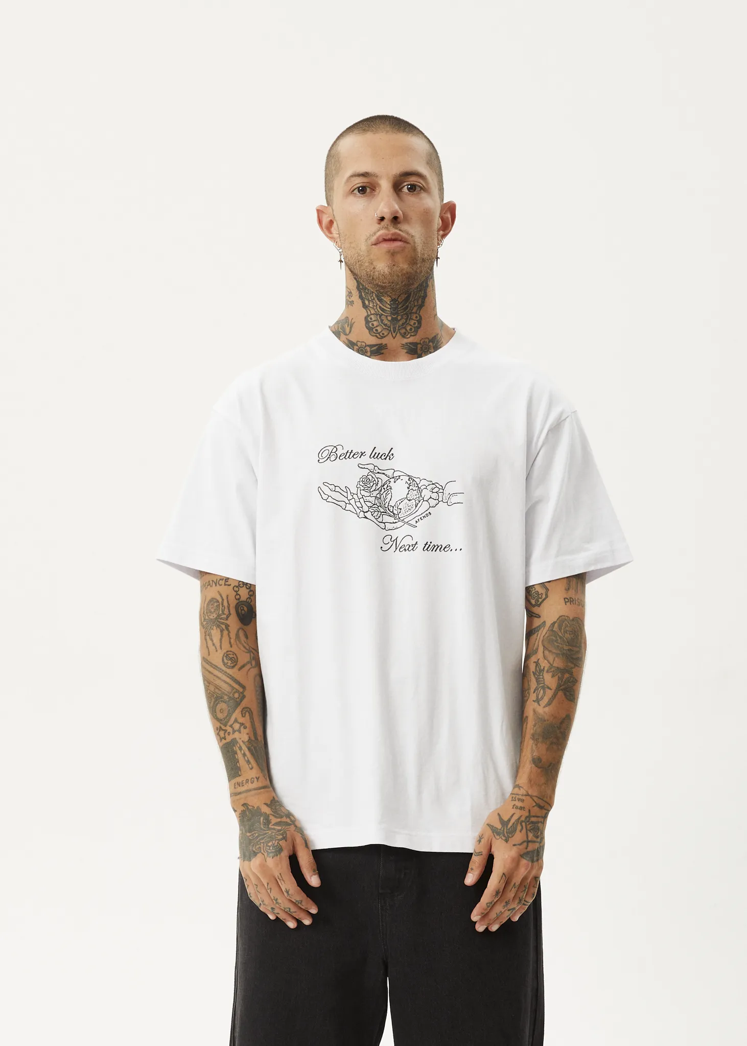 AFENDS Mens Bad Luck - Heavy Boxy Tee - White sold by Afends product image thumbnail 2