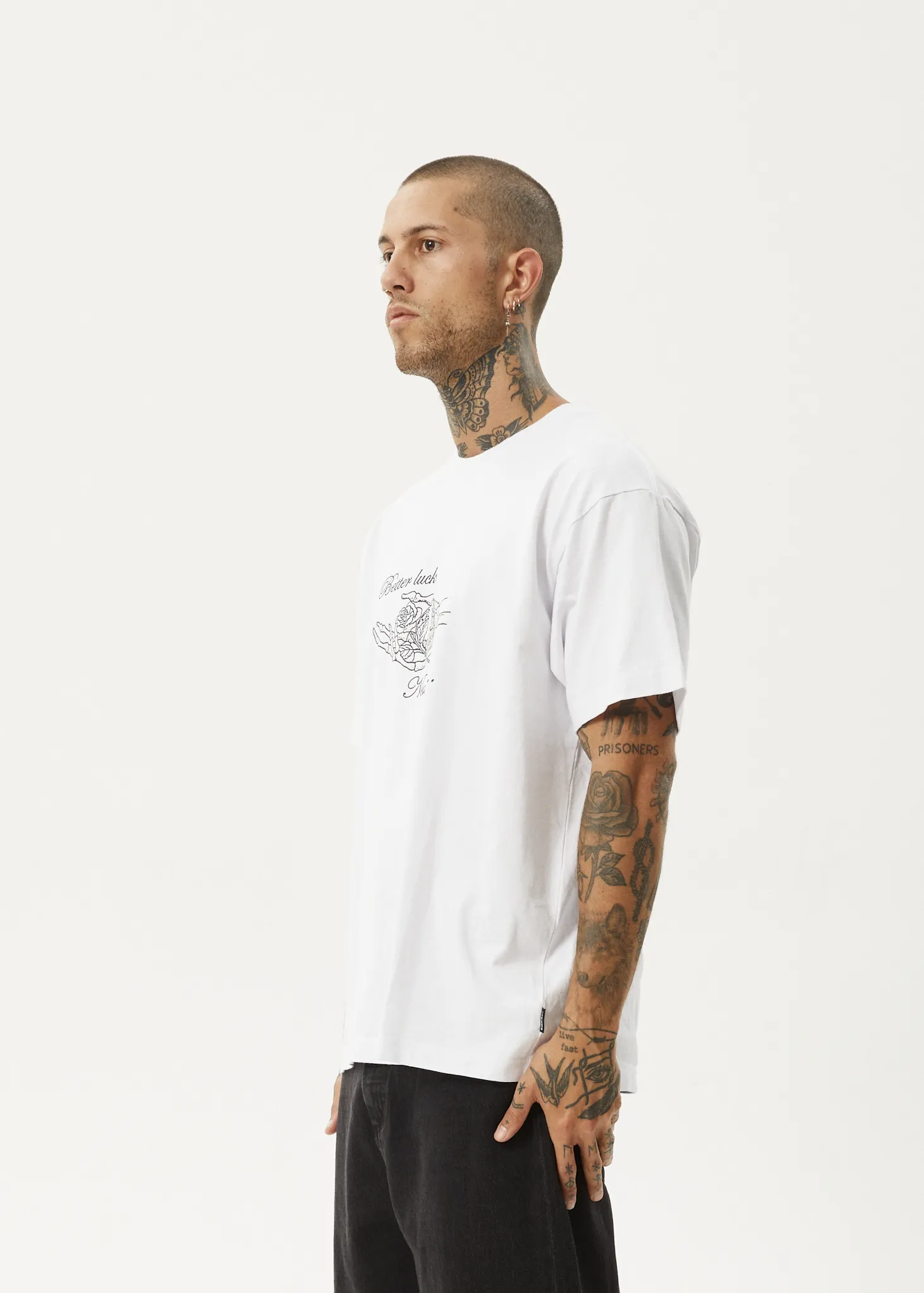 AFENDS Mens Bad Luck - Heavy Boxy Tee - White sold by Afends product image thumbnail 3