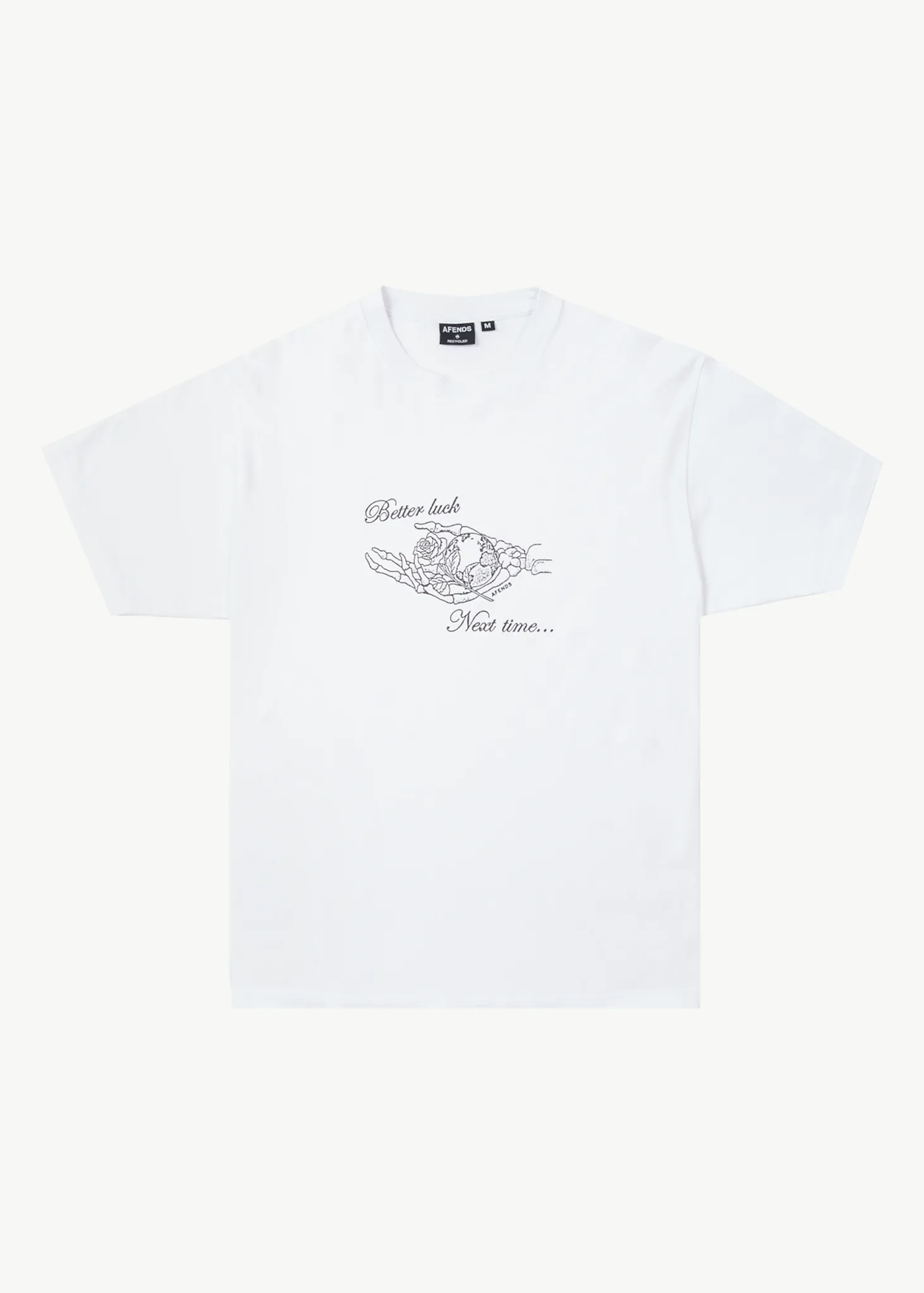 AFENDS Mens Bad Luck - Heavy Boxy Tee - White sold by Afends