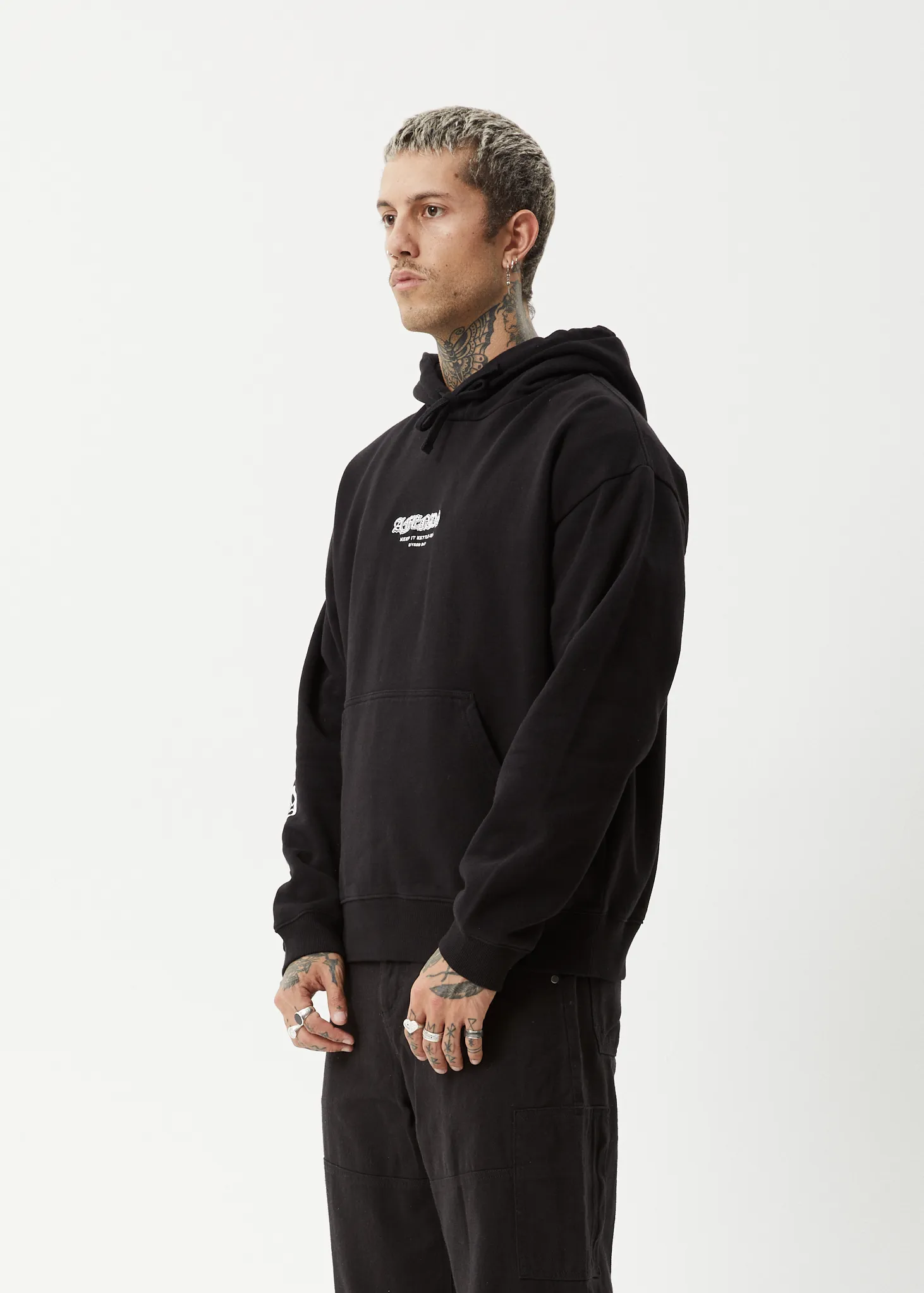 AFENDS Mens Gothic - Hoodie - Black sold by Afends product image thumbnail 4
