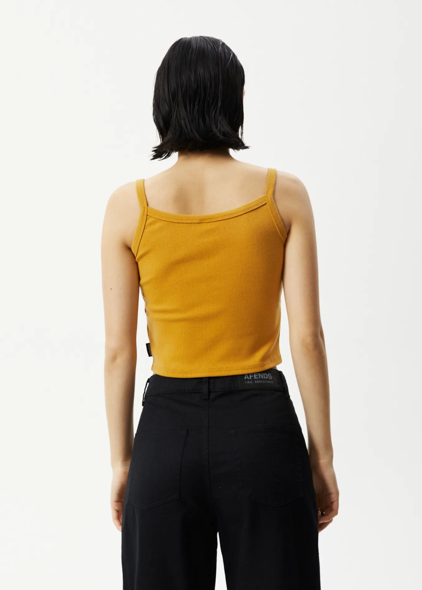 AFENDS Womens Taylor - Rib Singlet - Mustard sold by Afends product image thumbnail 5