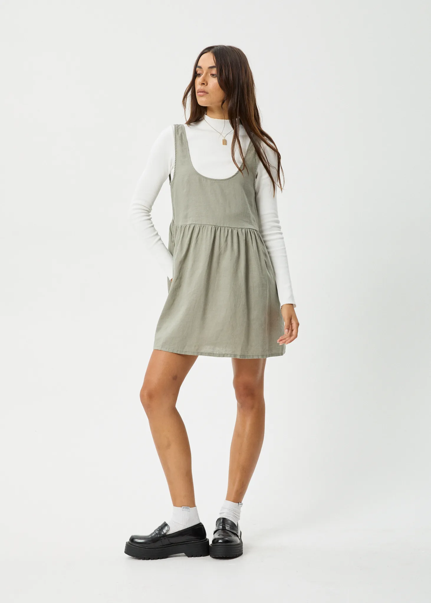 AFENDS Womens Jesse - Mini Dress - Olive sold by Afends product image thumbnail 2