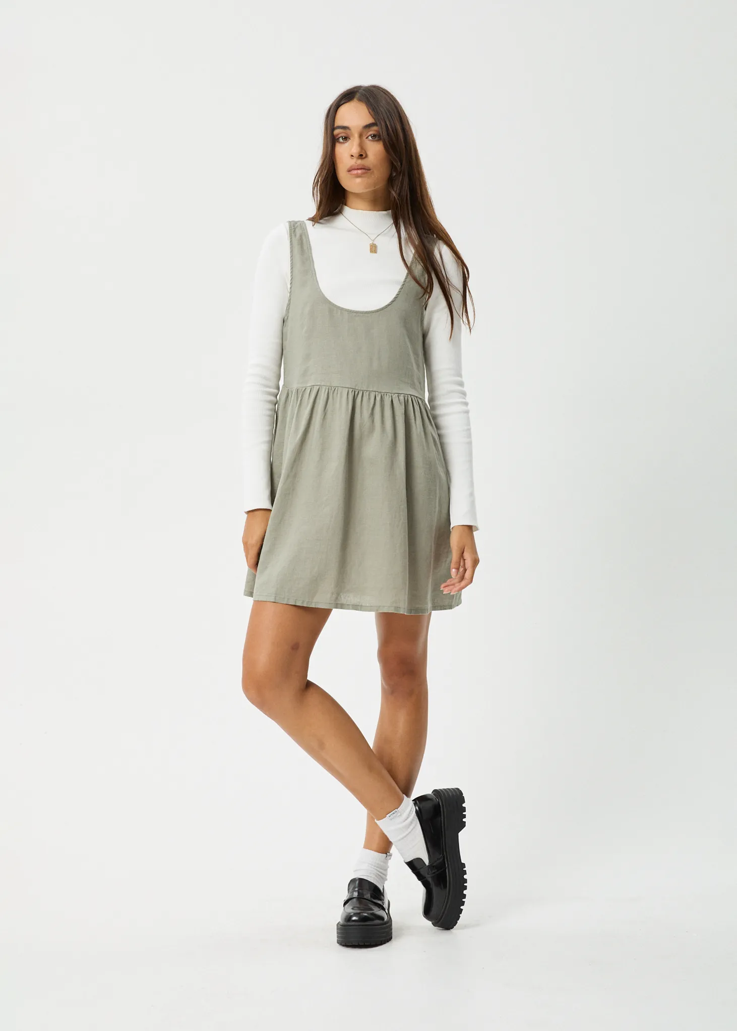 AFENDS Womens Jesse - Mini Dress - Olive sold by Afends
