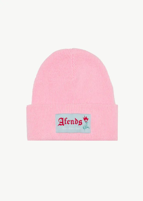 AFENDS Womens Homely - Knit Beanie - Pink sold by Afends