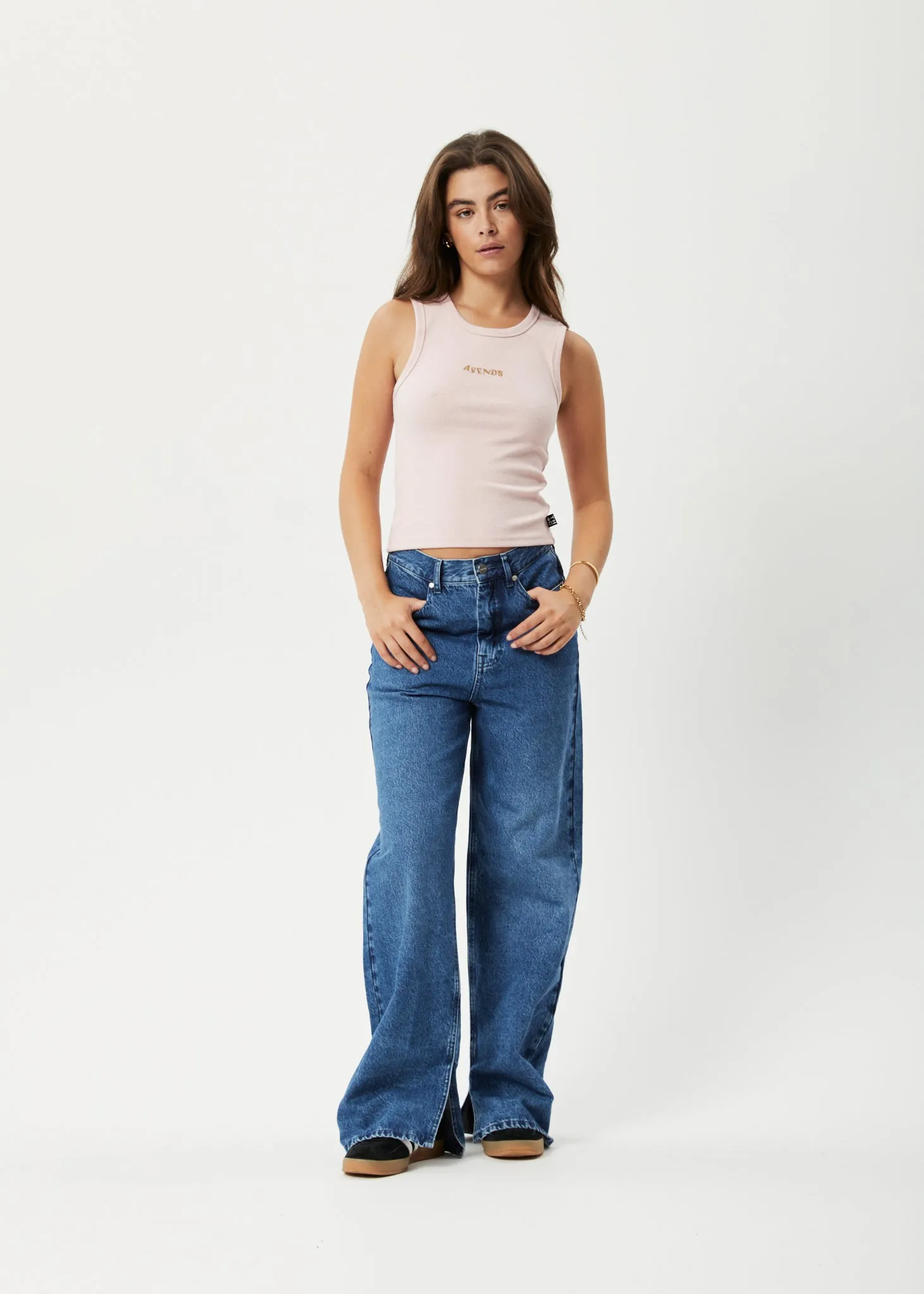 AFENDS Womens Daze Jasmin - Ribbed Singlet - Lotus sold by Afends product image thumbnail 3