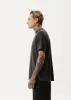 AFENDS Mens Magic Wizzo - Boxy T-Shirt - Stone Black sold by Afends
