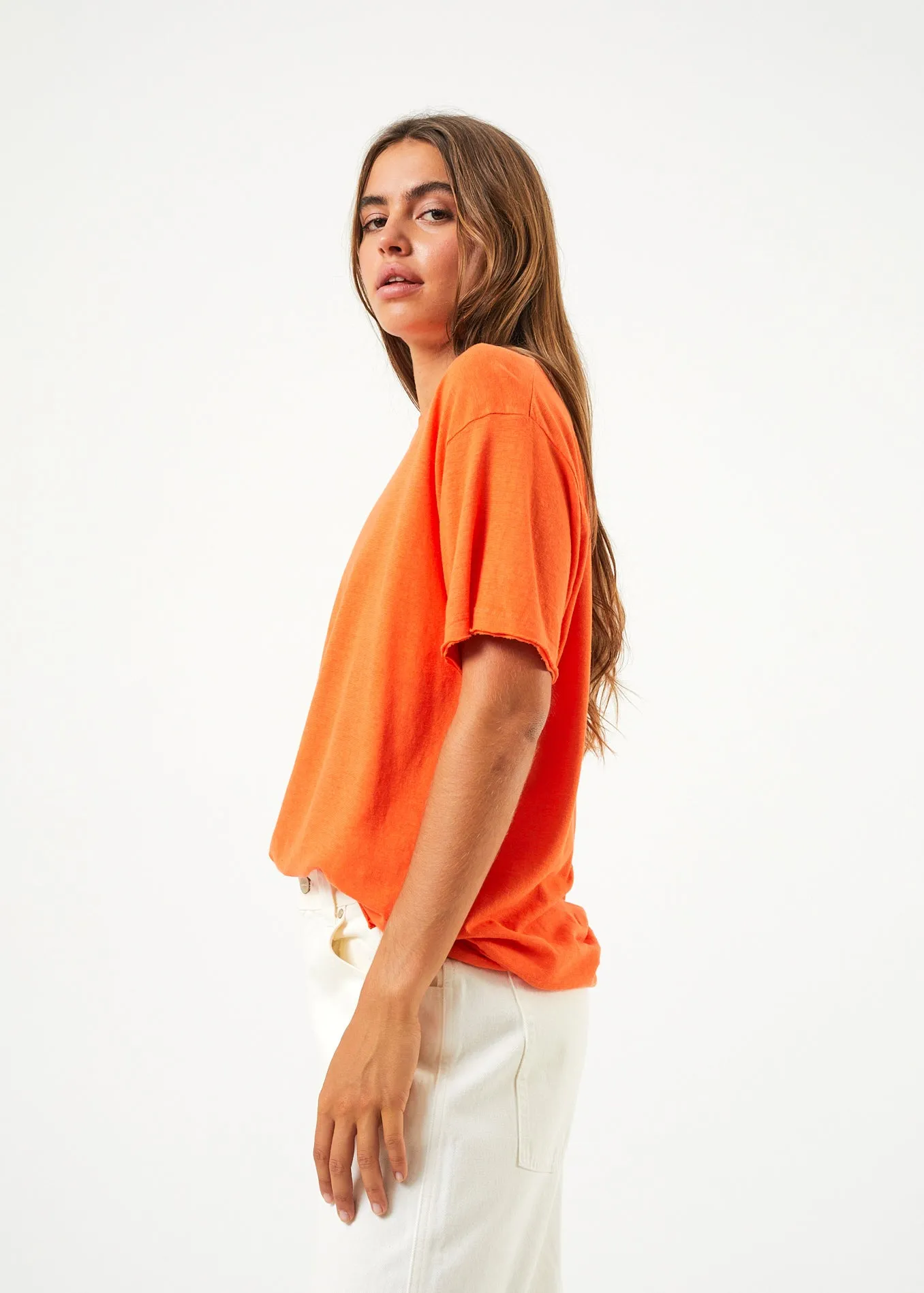 AFENDS Womens Slay - Oversized Tee - Orange sold by Afends product image thumbnail 4