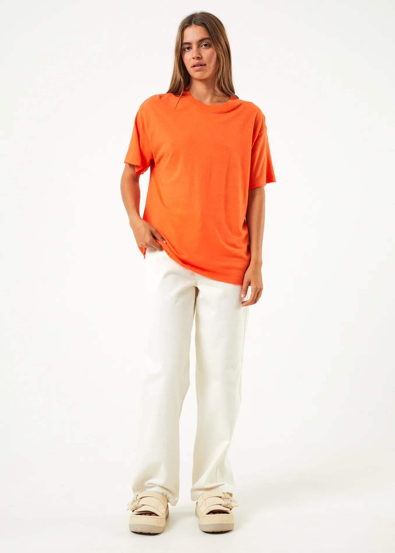 AFENDS Womens Slay - Oversized Tee - Orange sold by Afends product image thumbnail 3